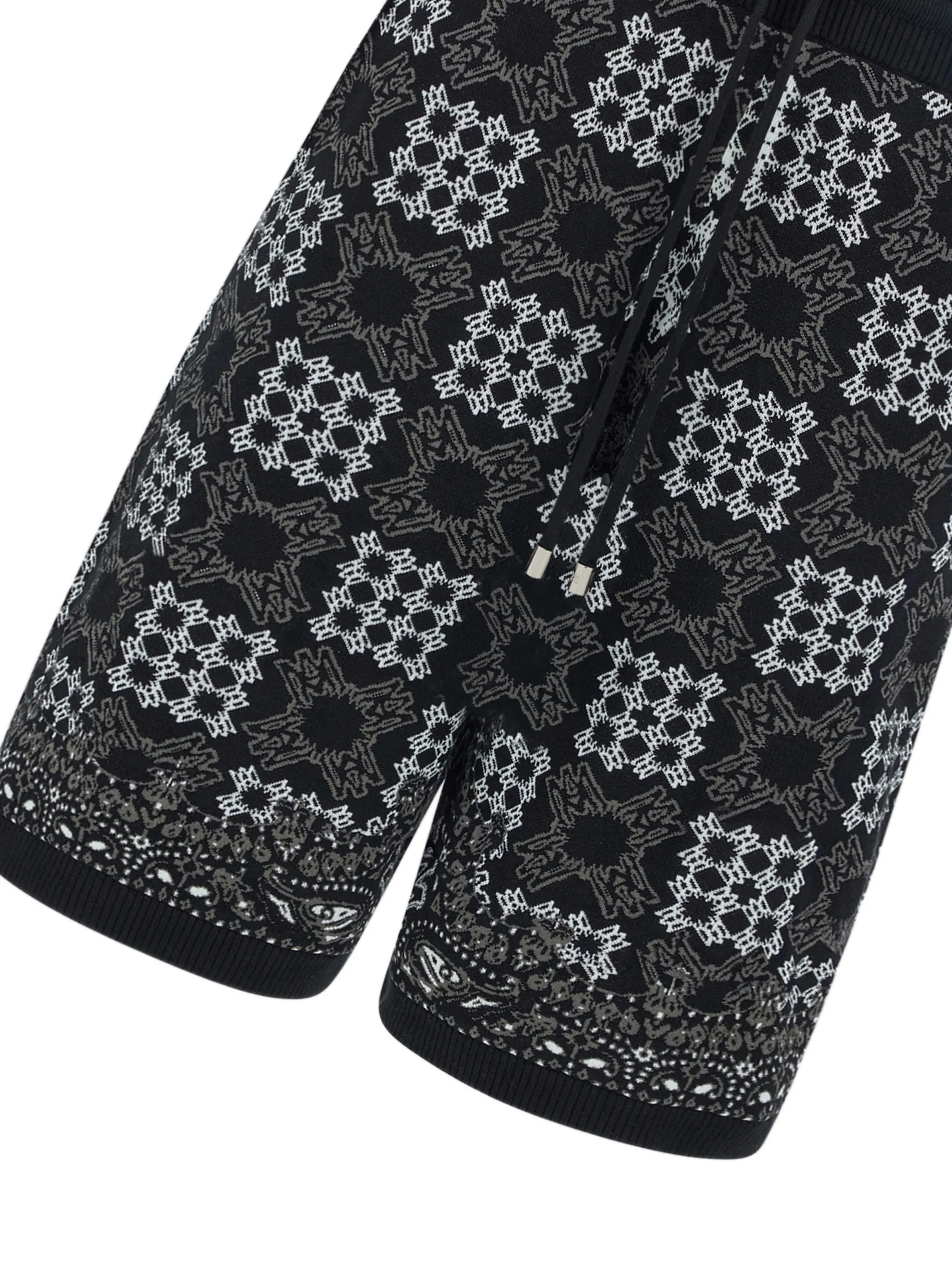 MA Quad check mesh knit shorts