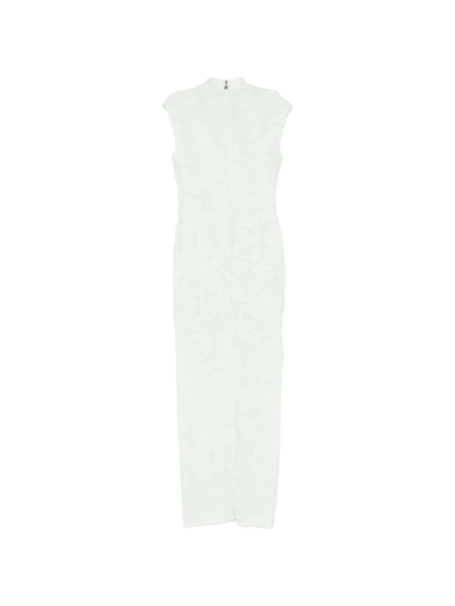 textured-finish sleeveless maxi dress