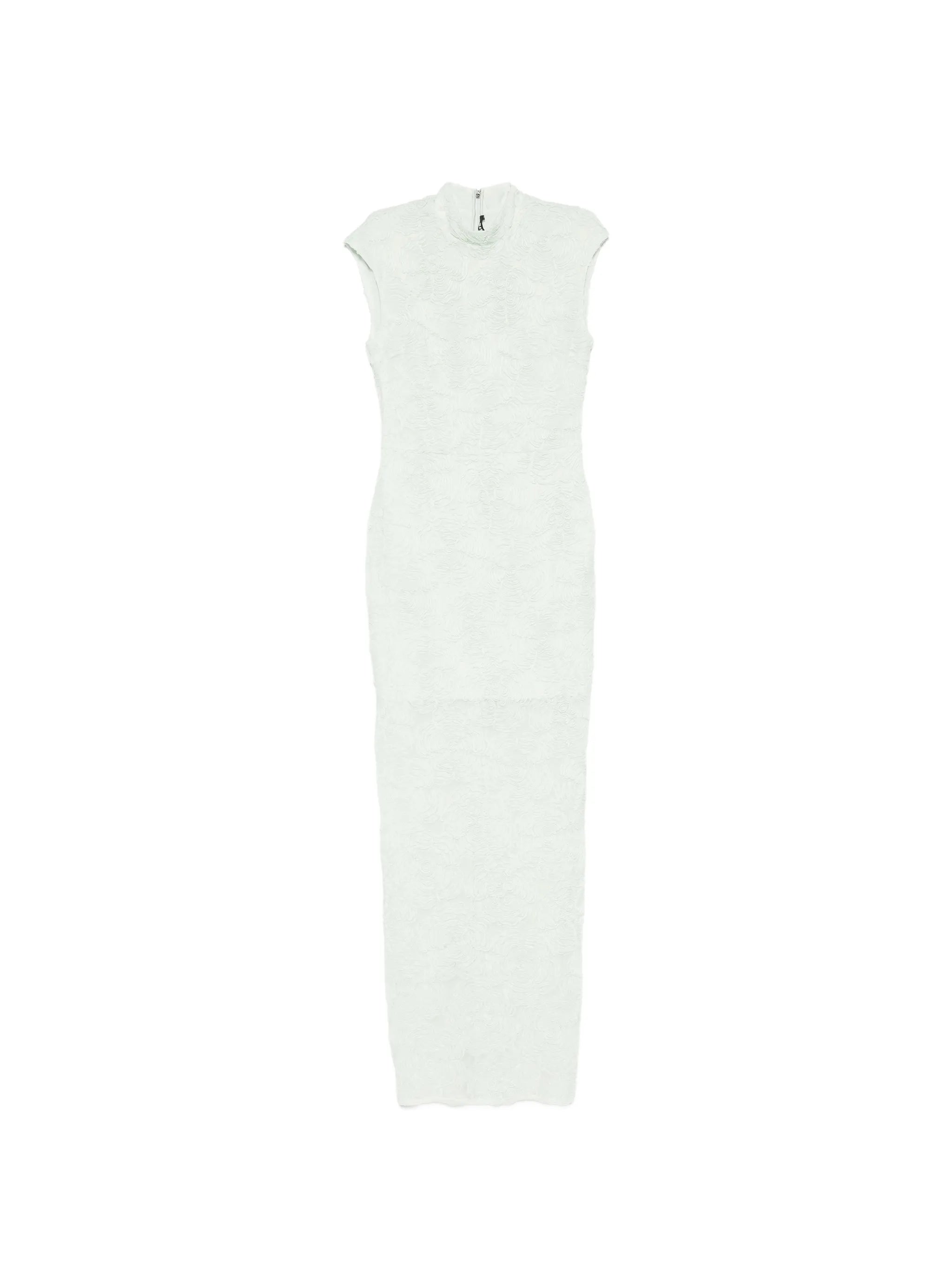 textured-finish sleeveless maxi dress
