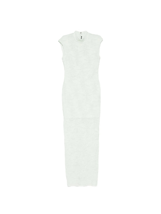 textured-finish sleeveless maxi dress