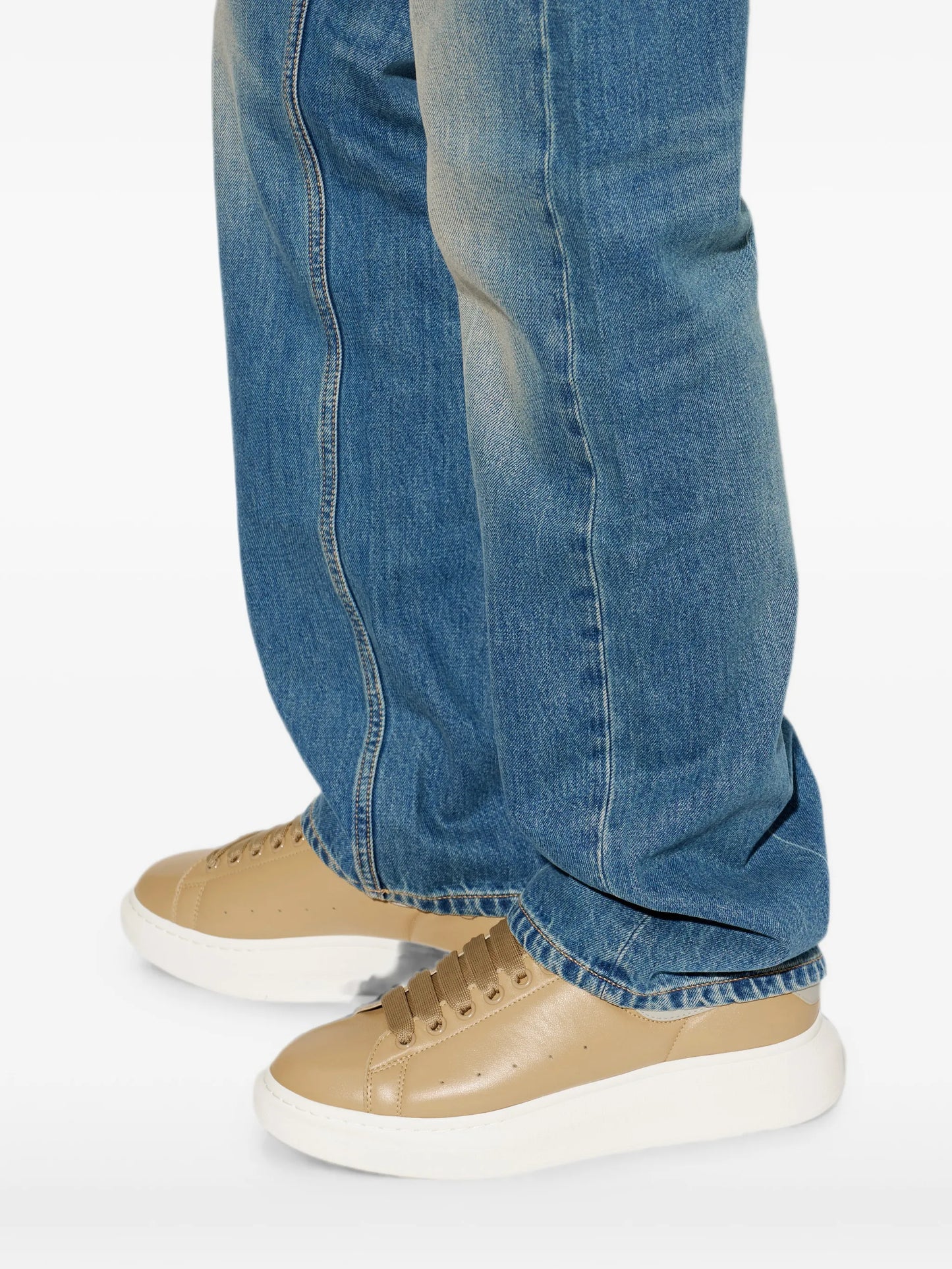 Oversized leather sneakers
