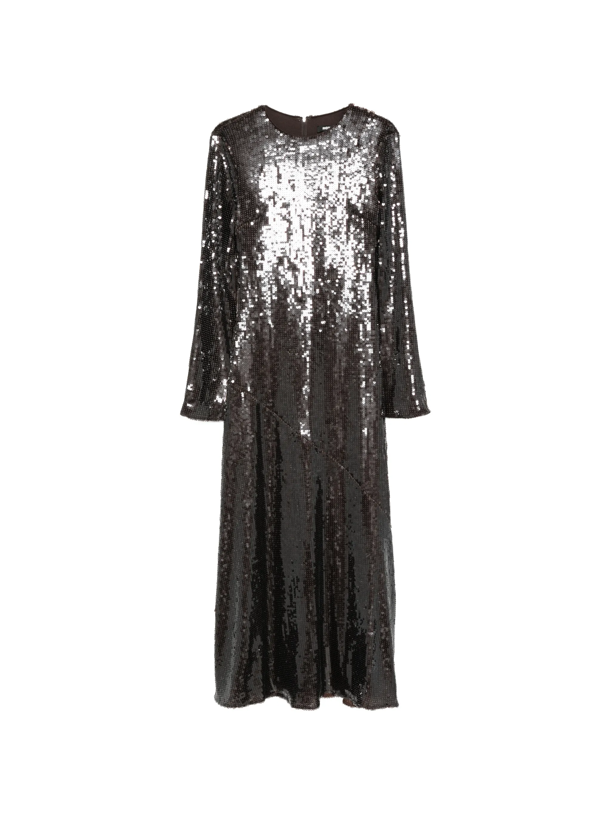sequin-embellished long-sleeve maxi dress