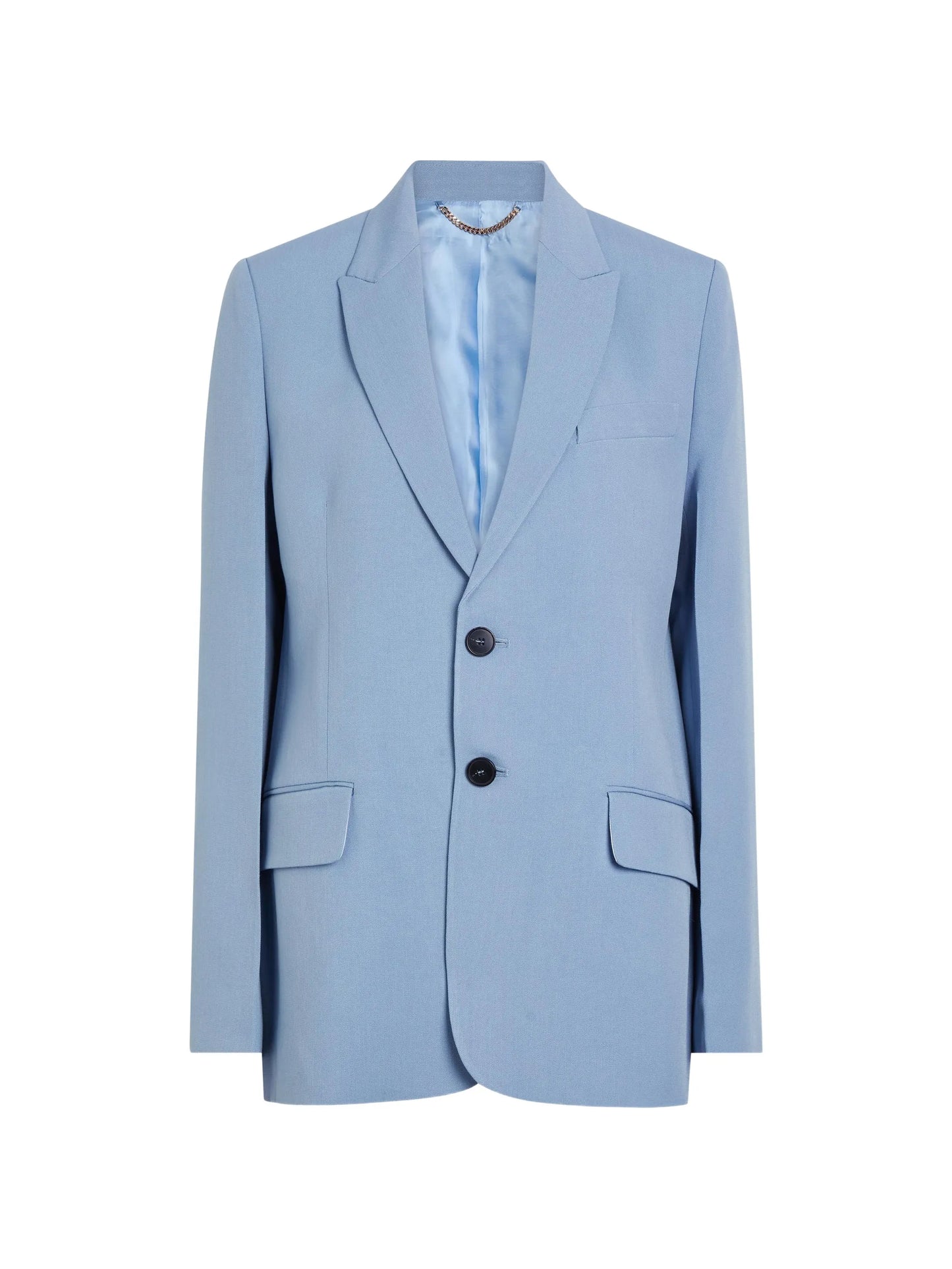 peak-lapel single-breasted blazer