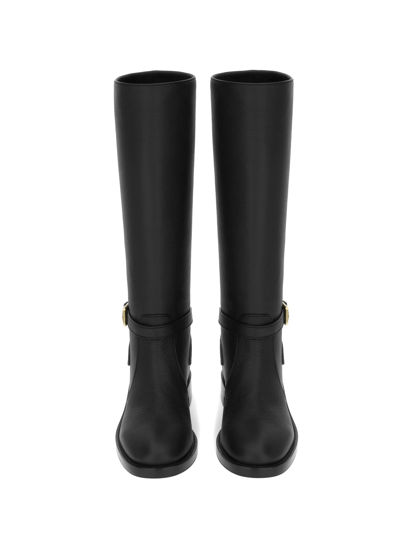 buckle-strap knee-high boots