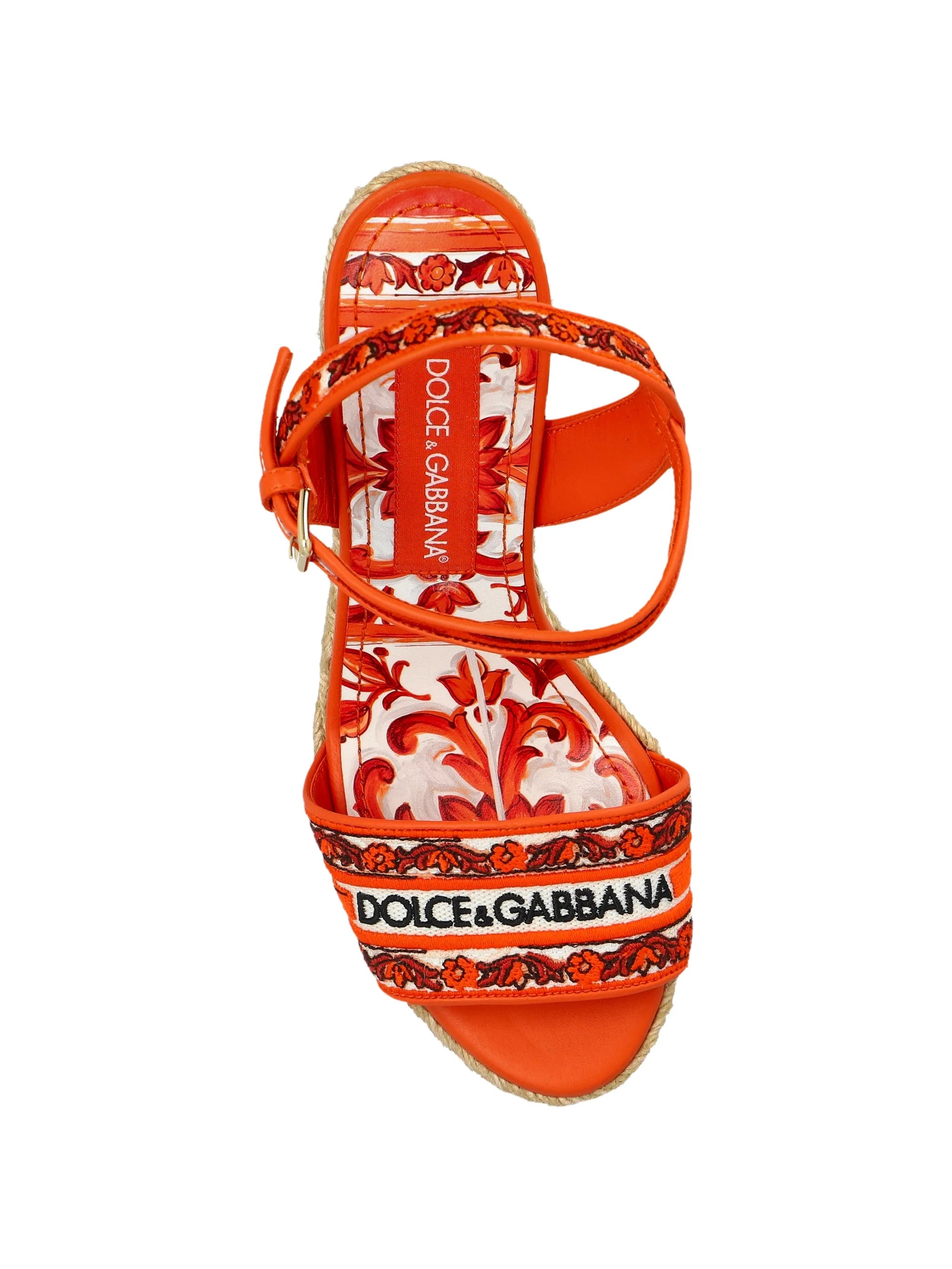 logo-embroidered wedge sandals