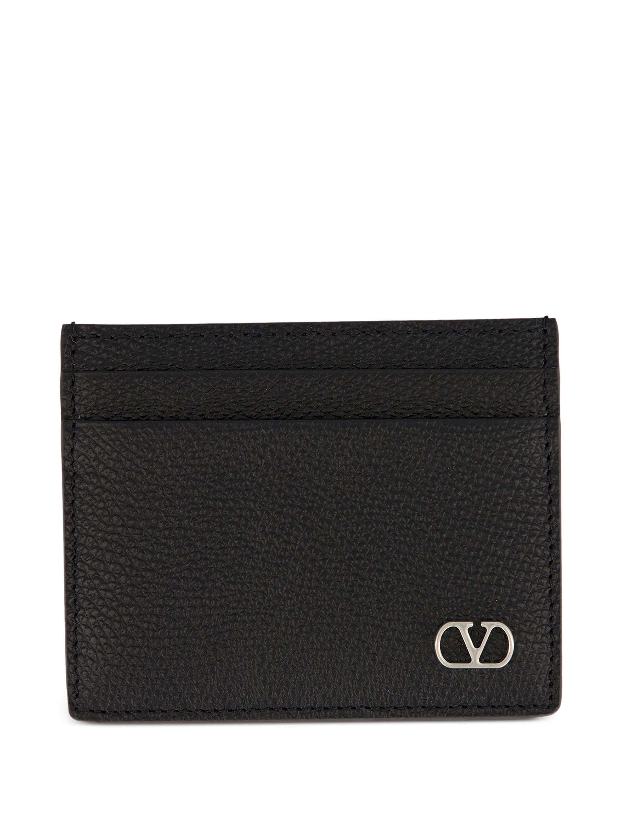 VLogo Signature leather card holder