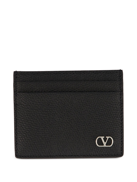 VLogo Signature leather card holder