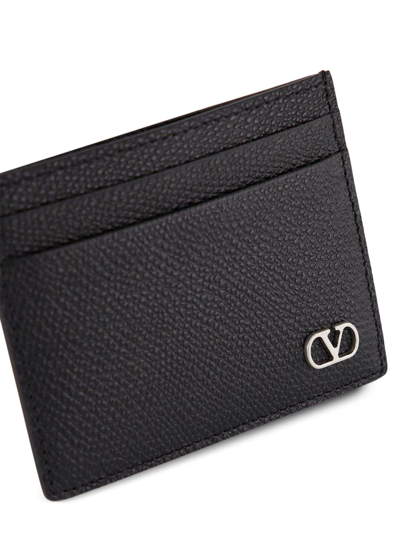 VLogo Signature leather card holder