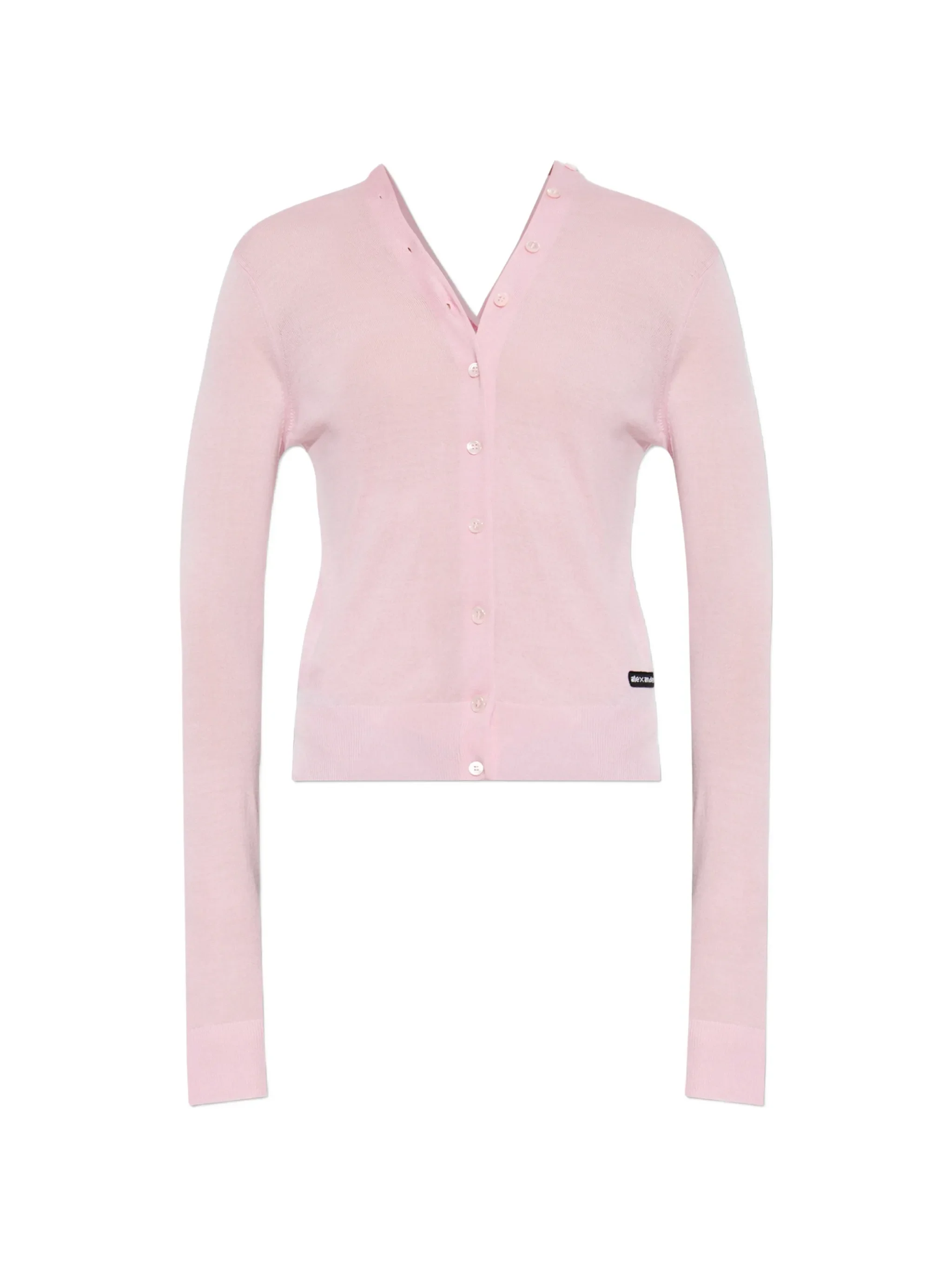 logo-patch button-up cardigan