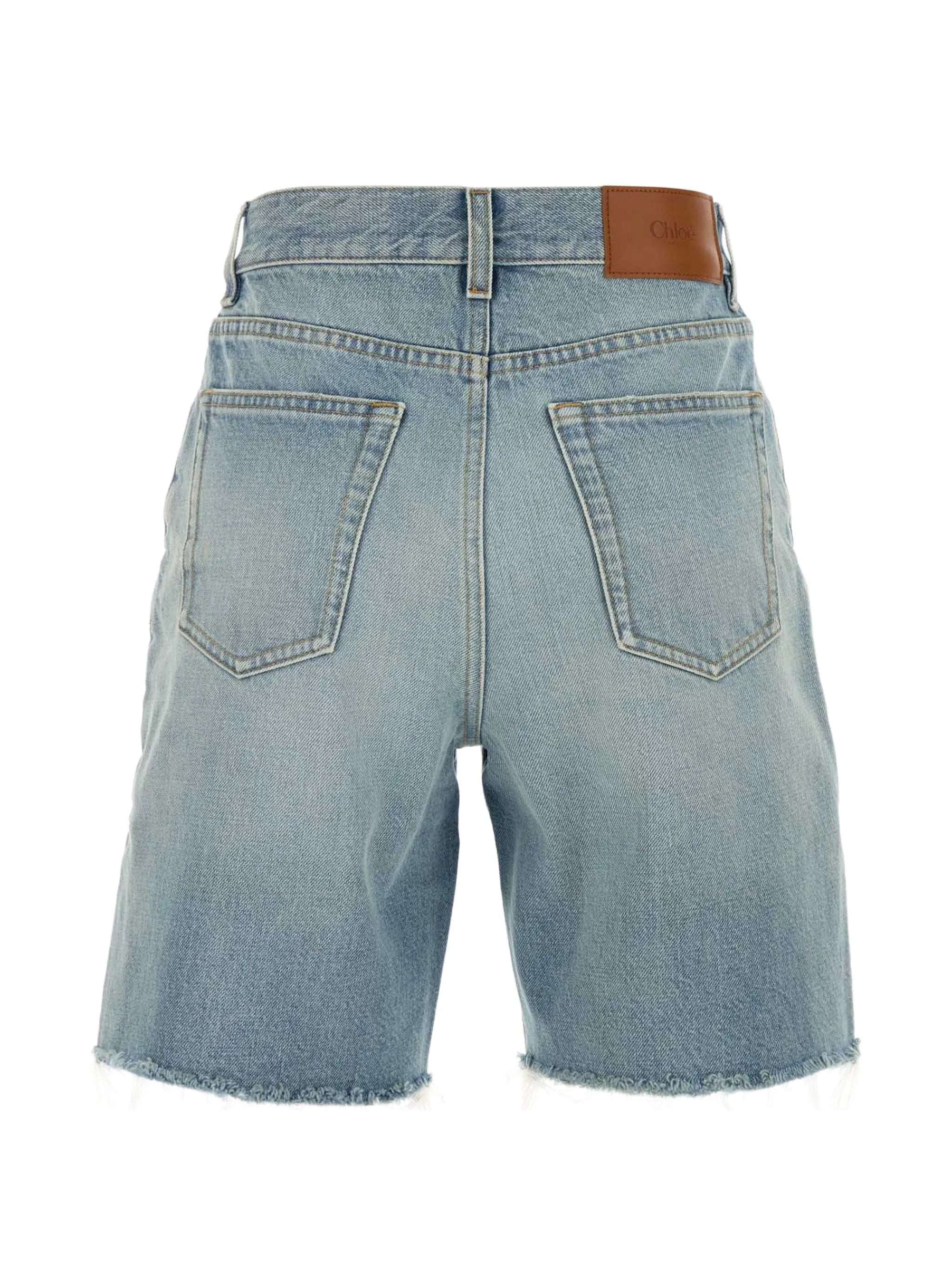 frayed faded shorts