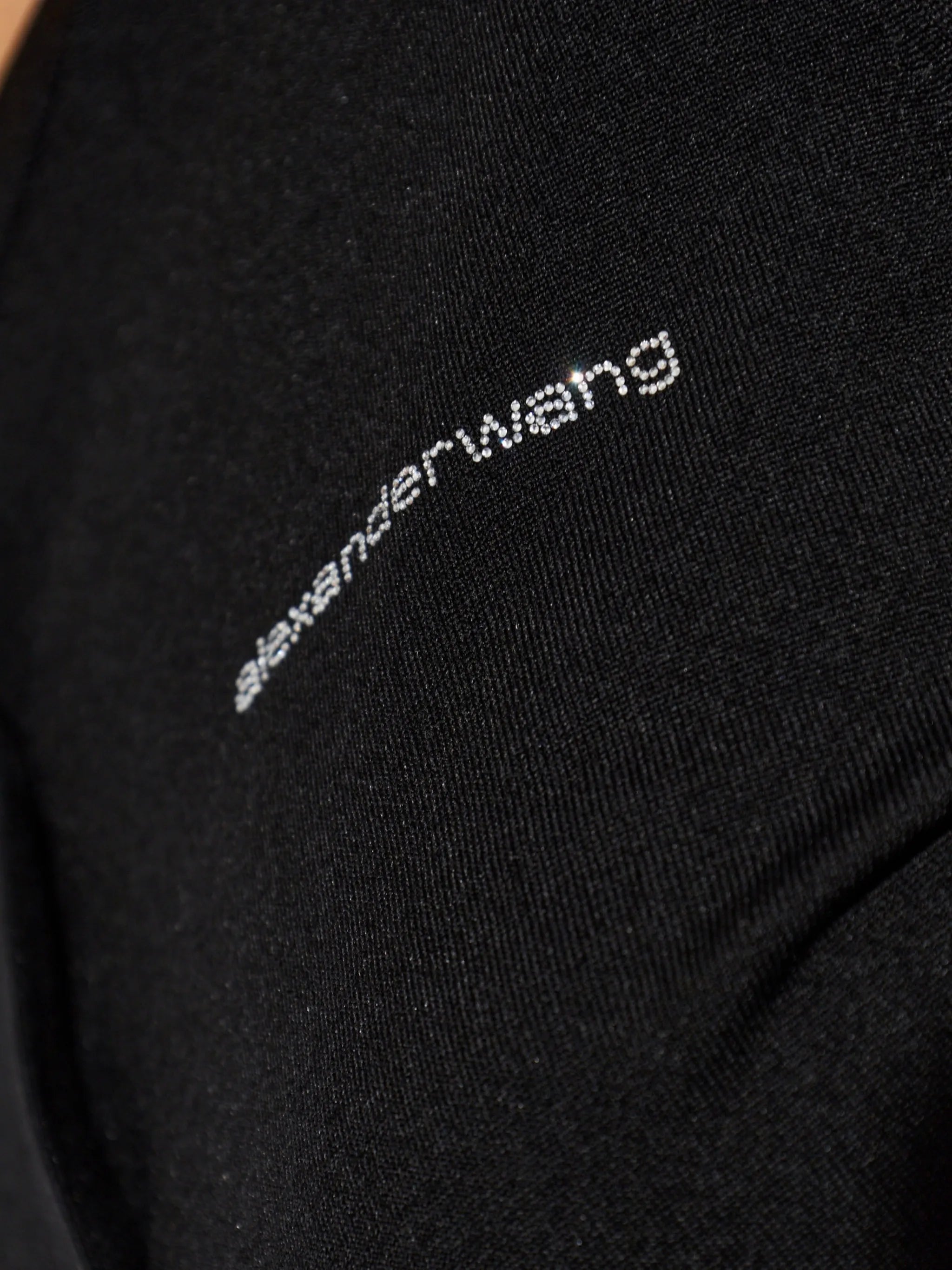 crystal-embellished-logo cardigan