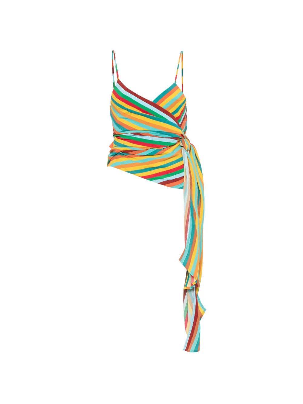 Marlowe striped wrap tank top