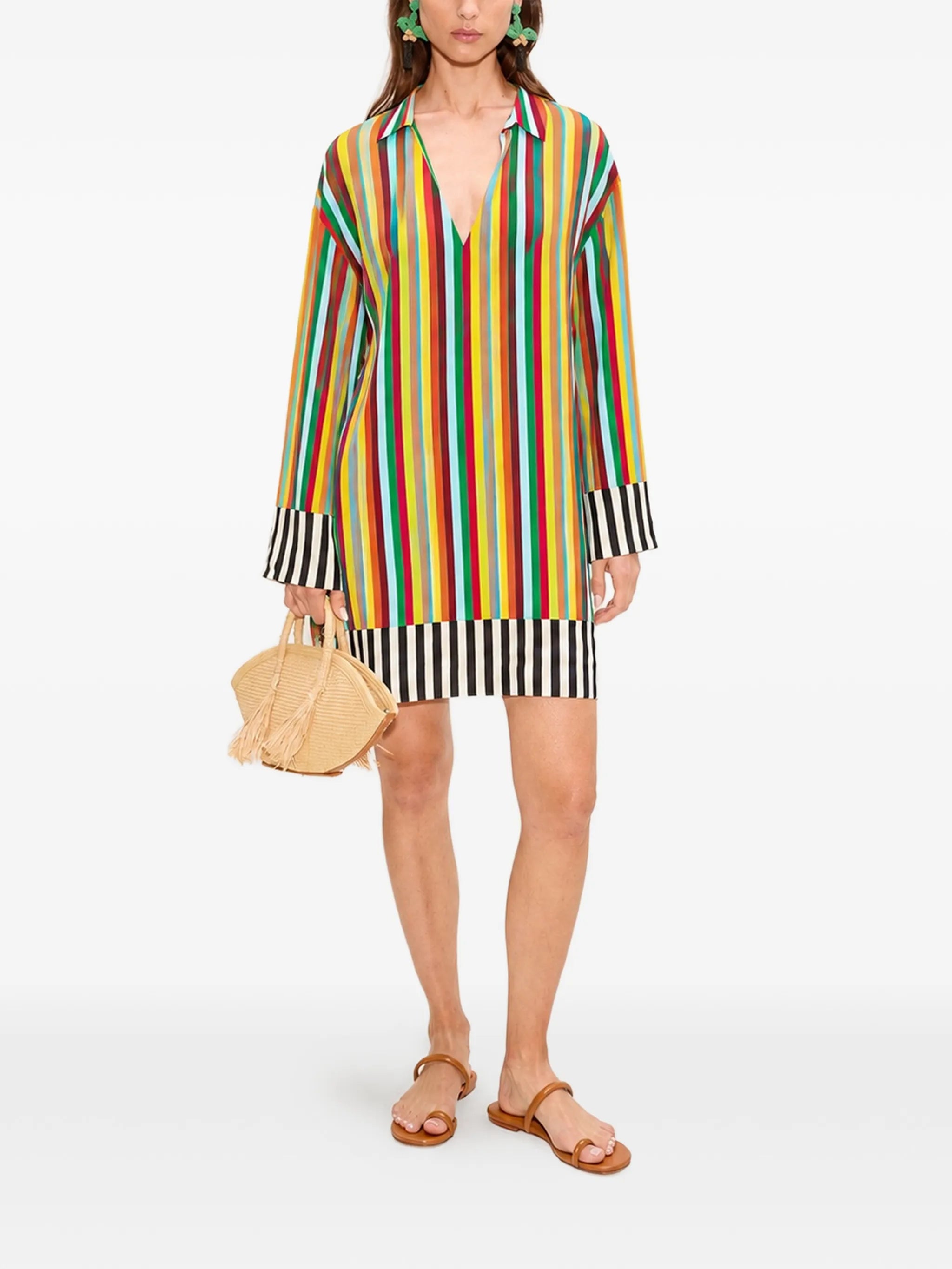 Diaz striped mini dress