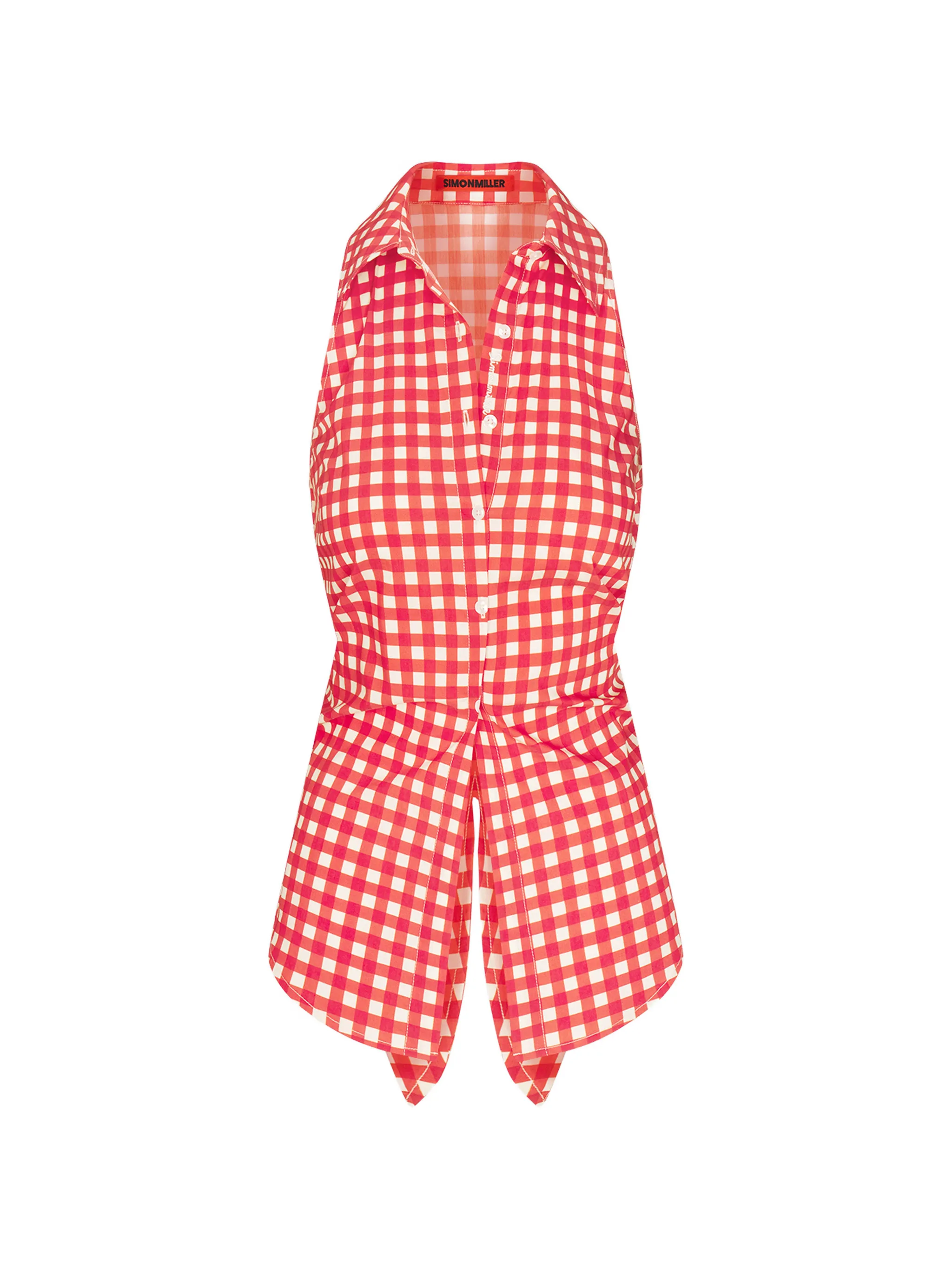 Loch sleeveless poplin button up