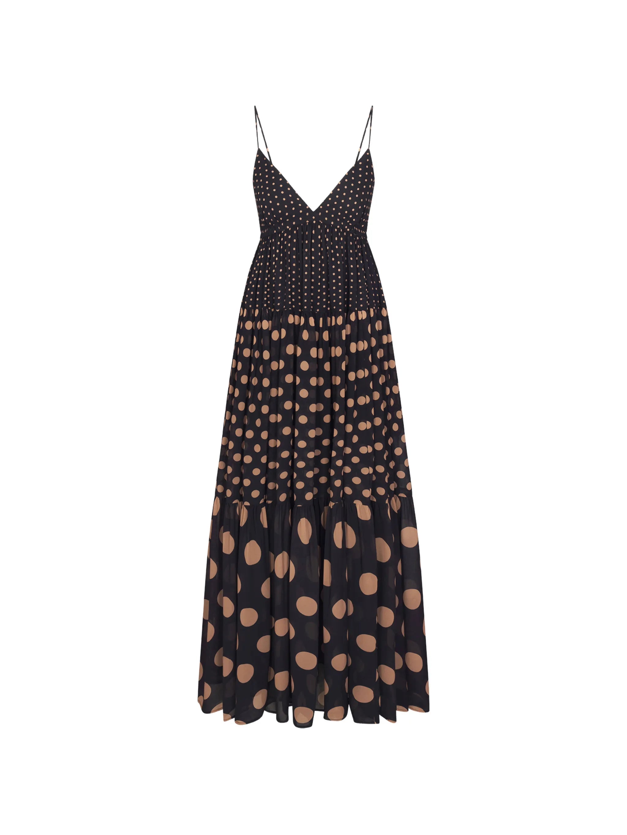 Romi polka-dot maxi dress