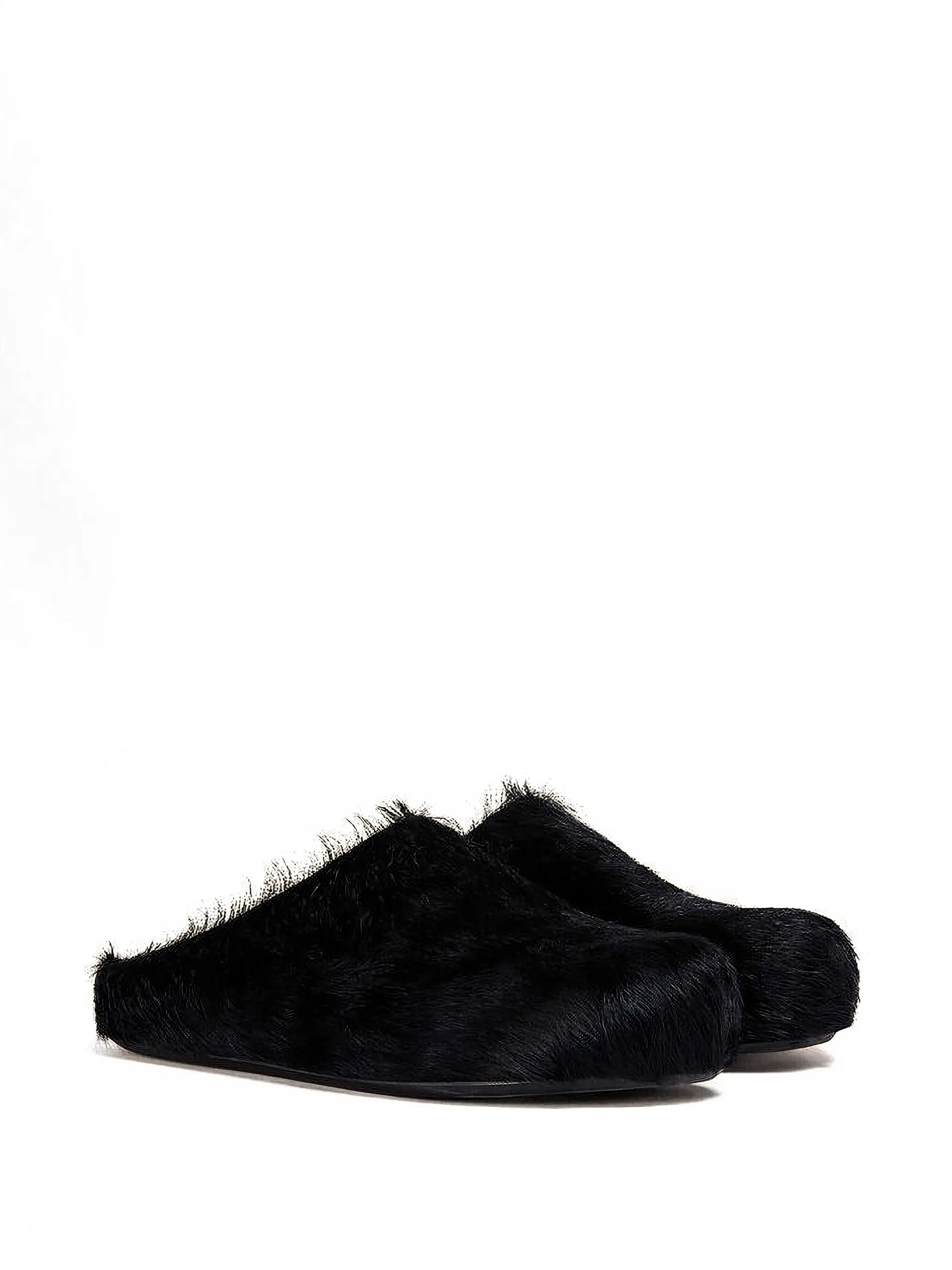long hair calfskin Fussbett sabot