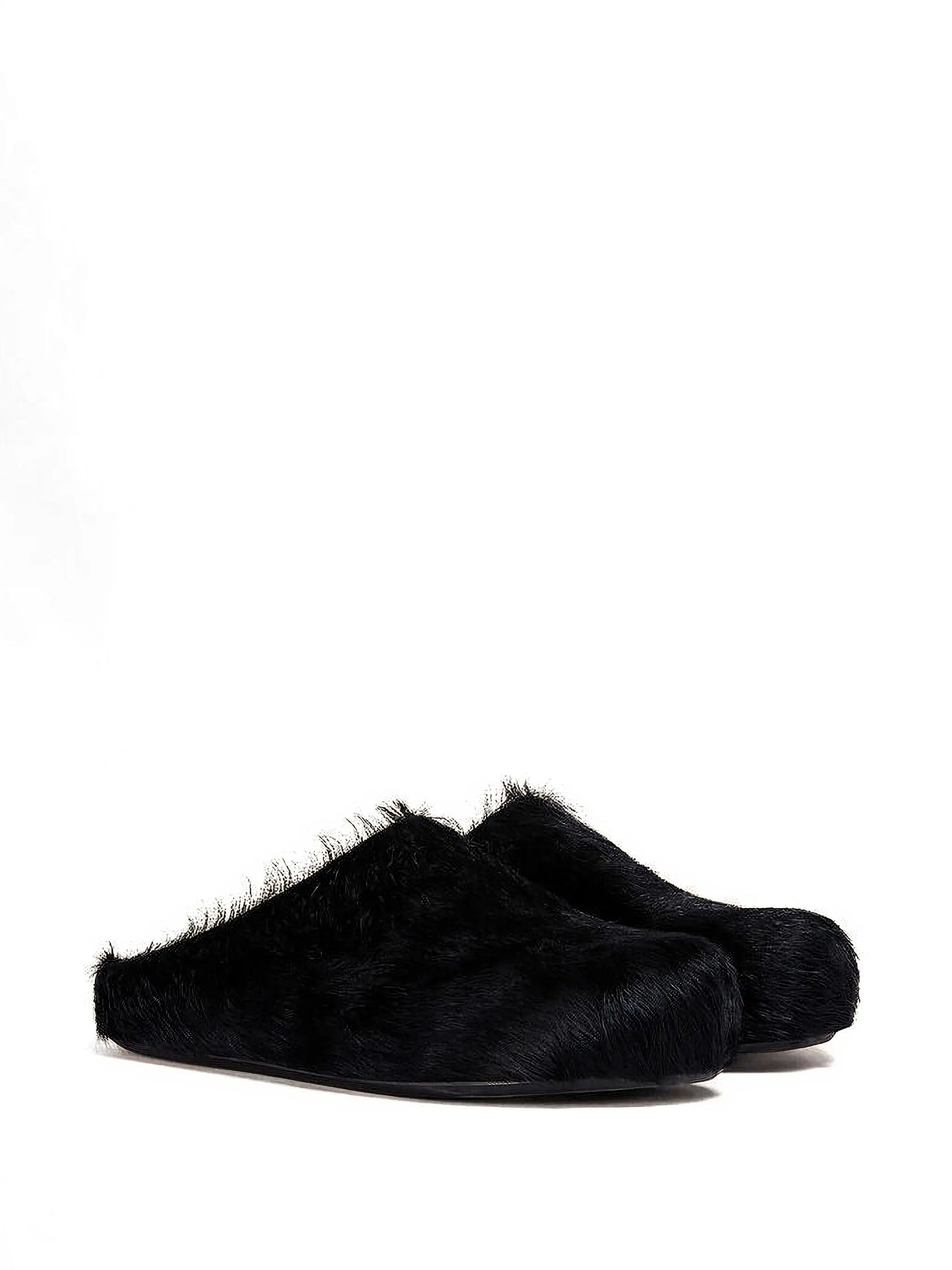 long hair calfskin Fussbett sabot