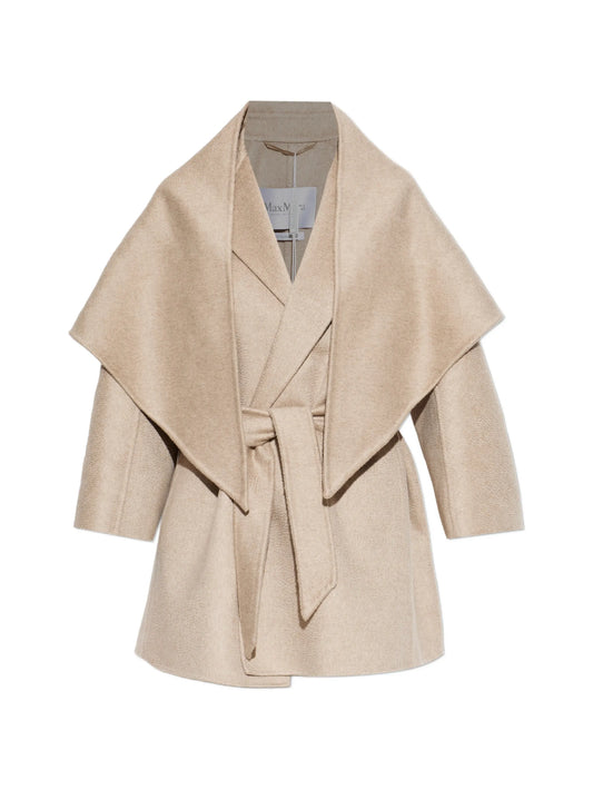 Detto belted shawl-collar coat