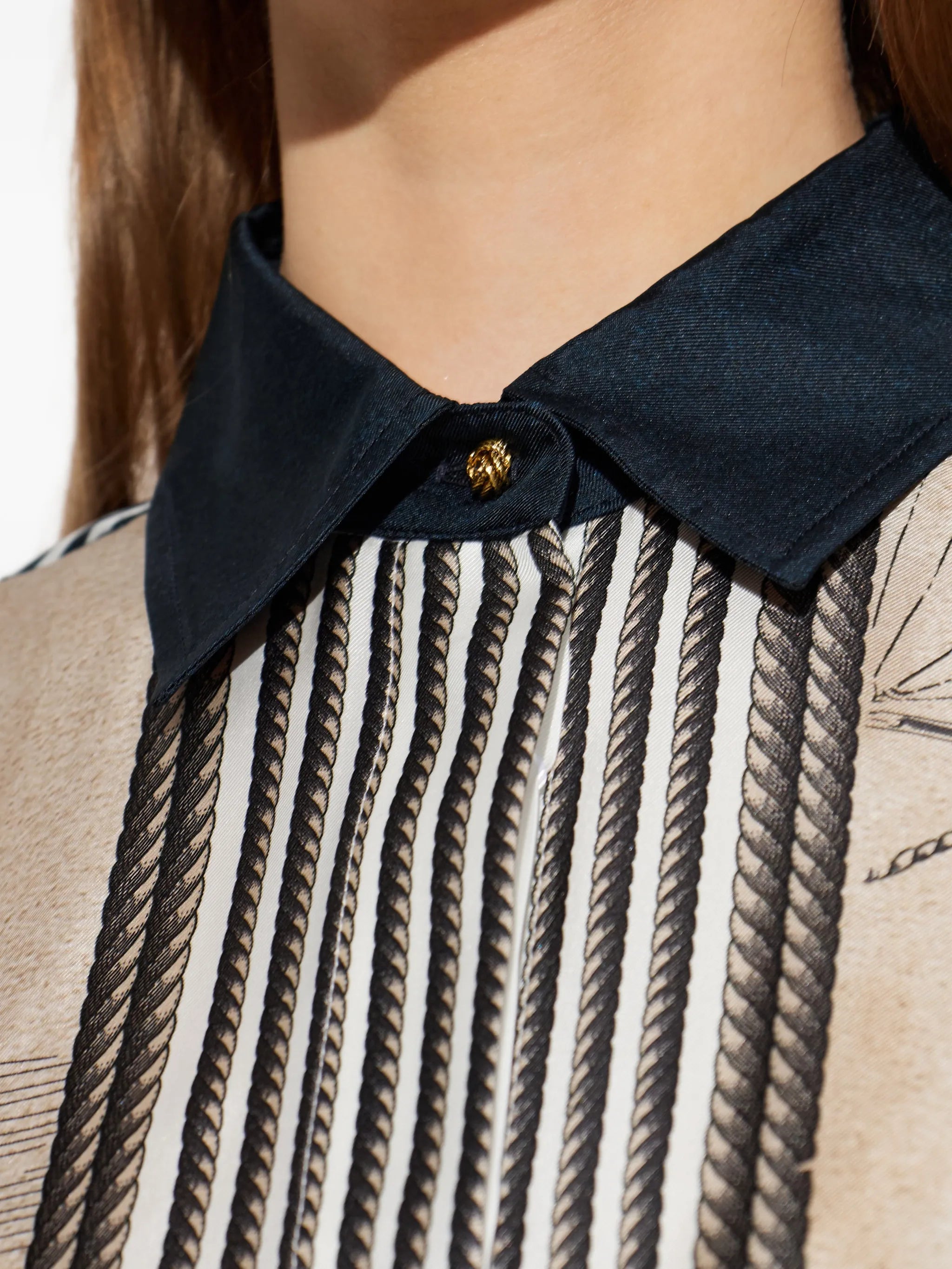 Teglia nautical-print silk shirt