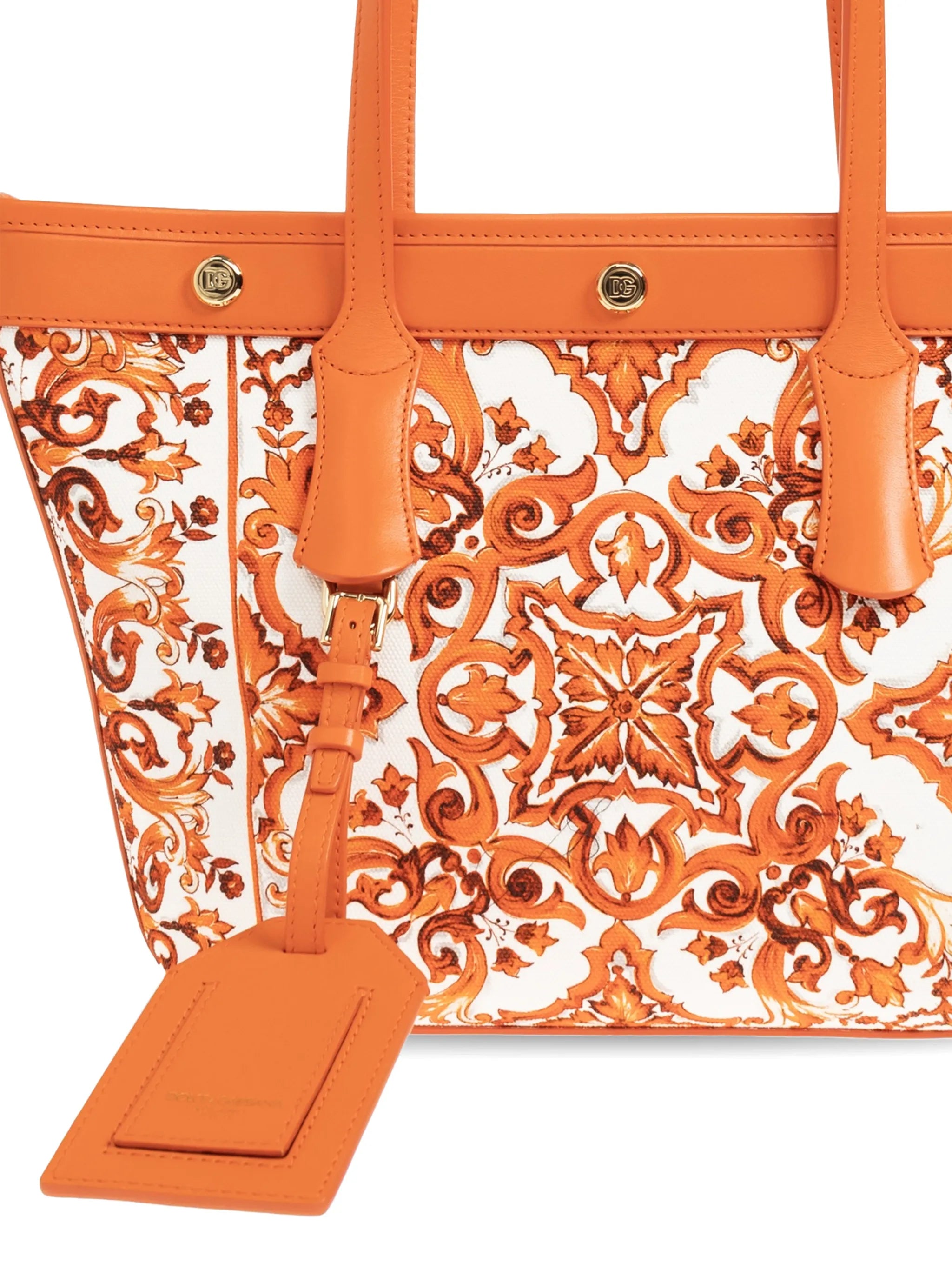 small Atene majolica-print tote bag