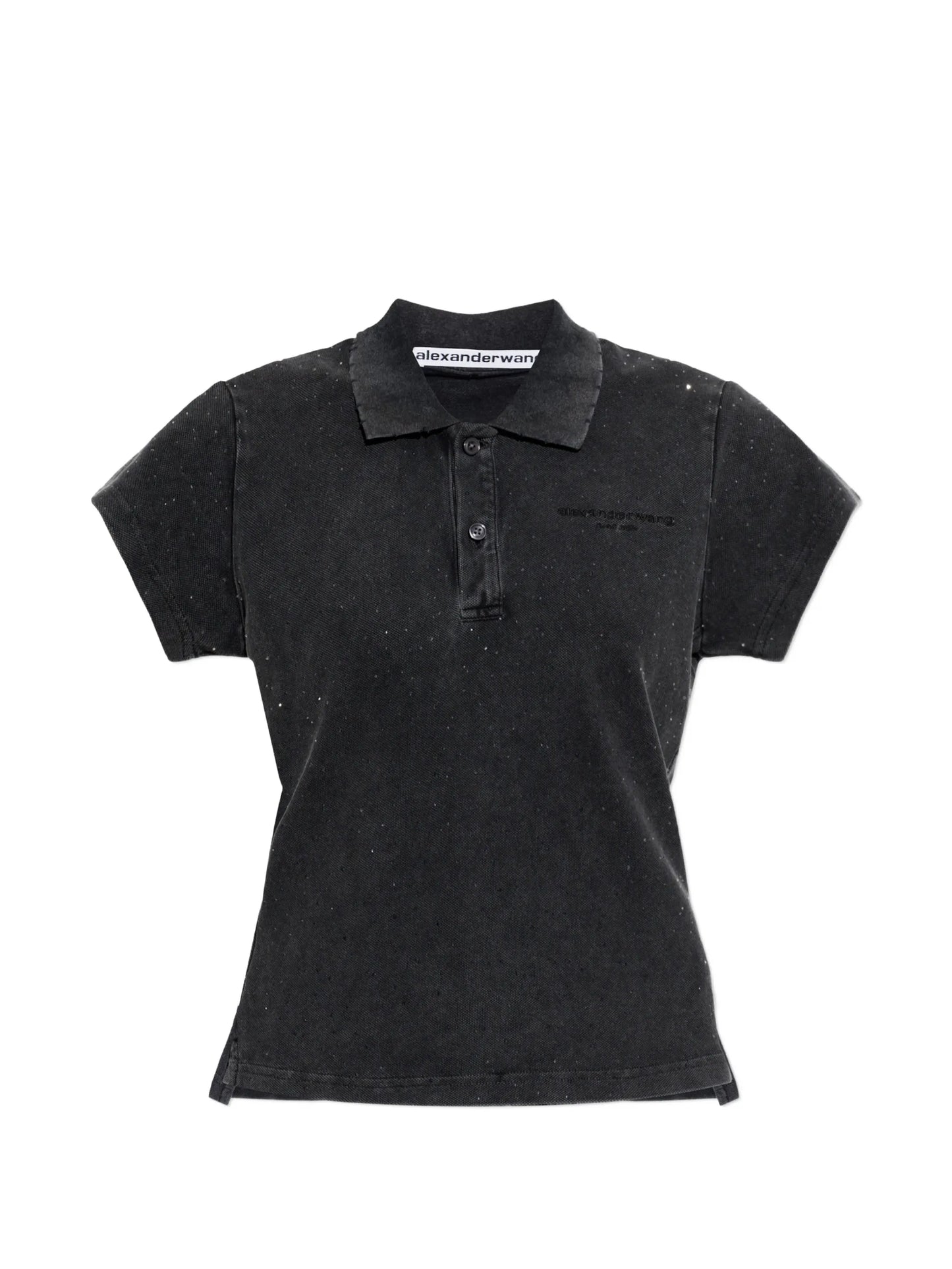 crystal-embellished polo shirt