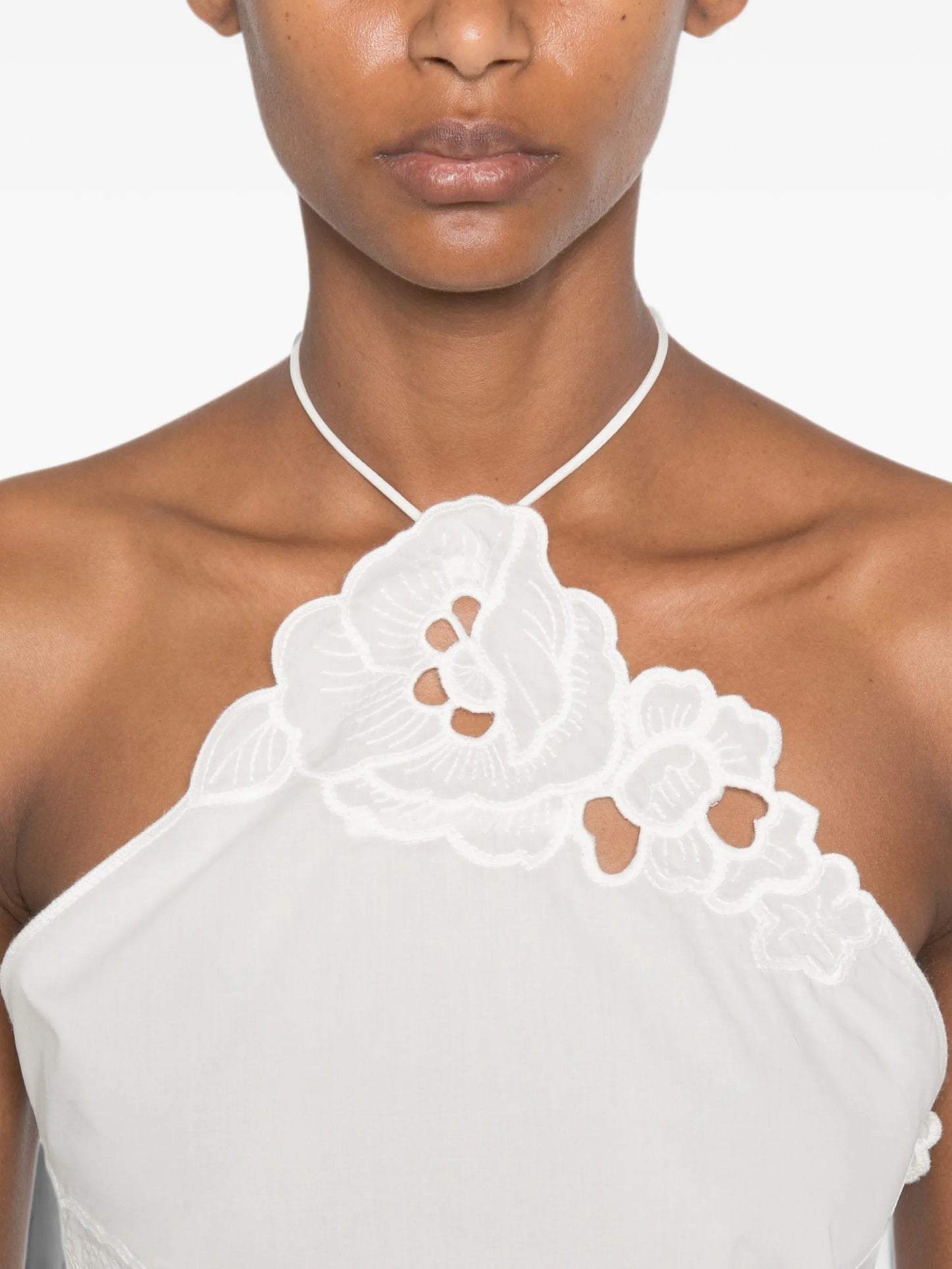 Klara floral-embroidered top
