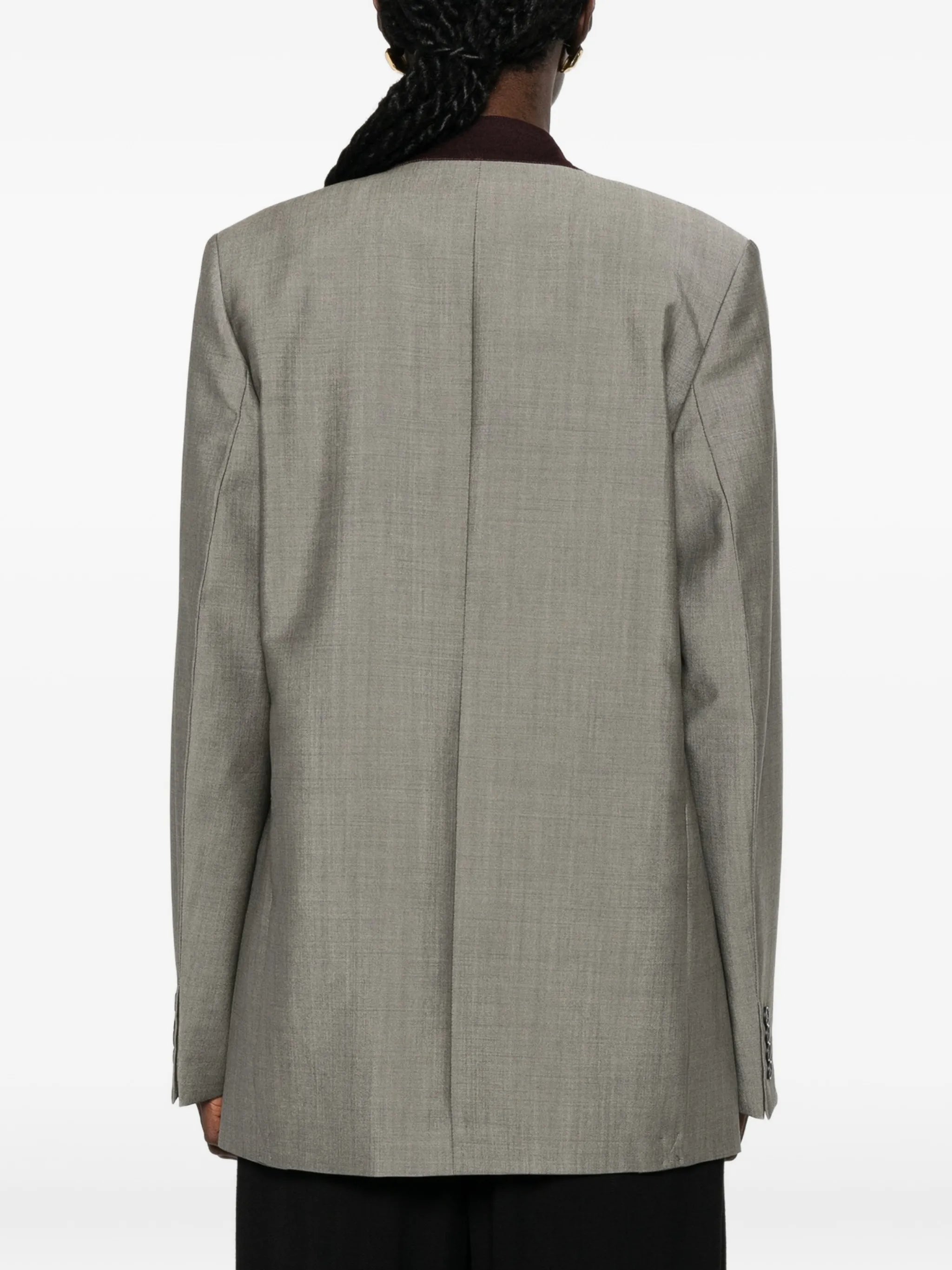 double-breasted peak-lapels blazer