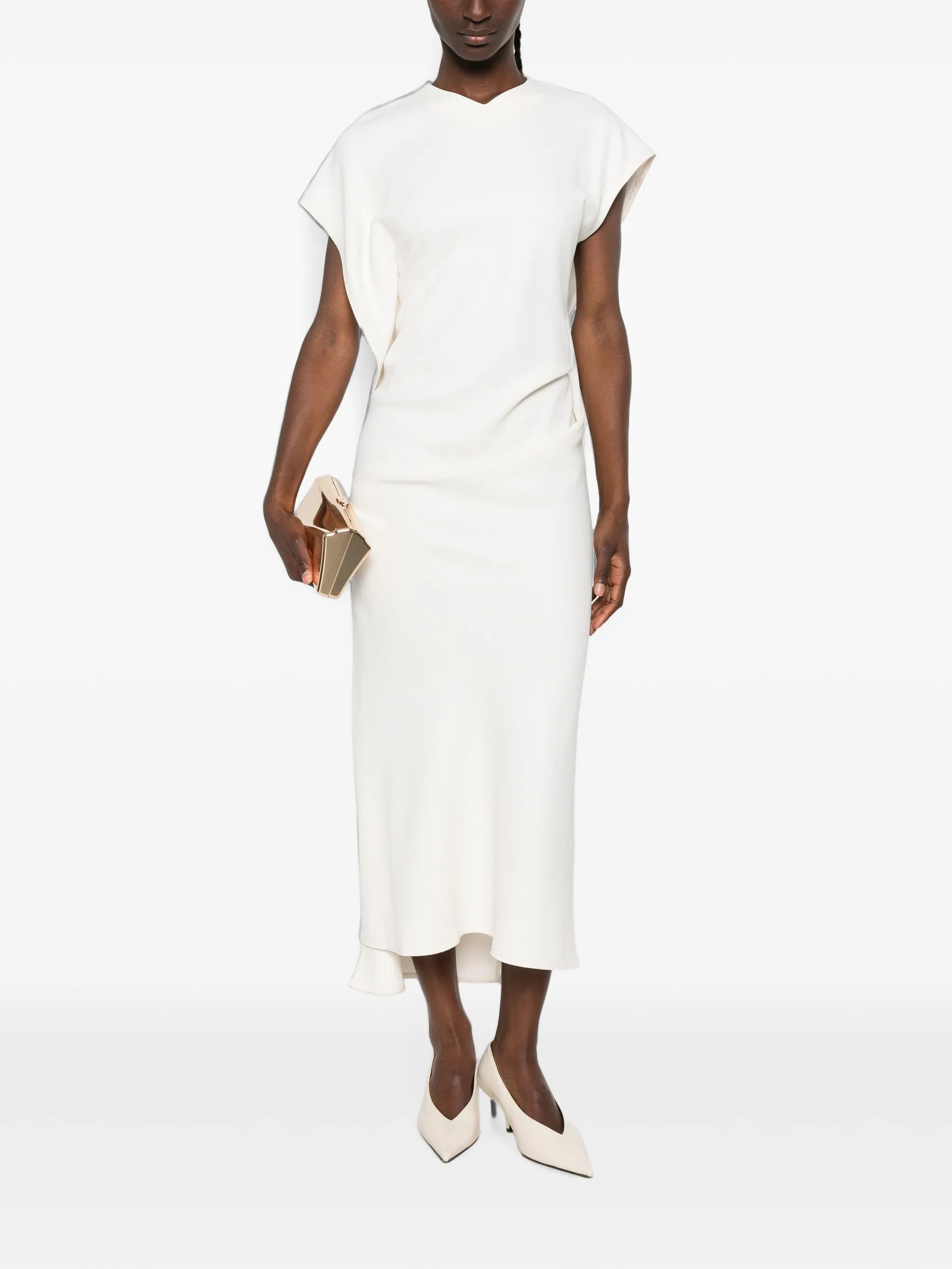 draped asymmetric dress