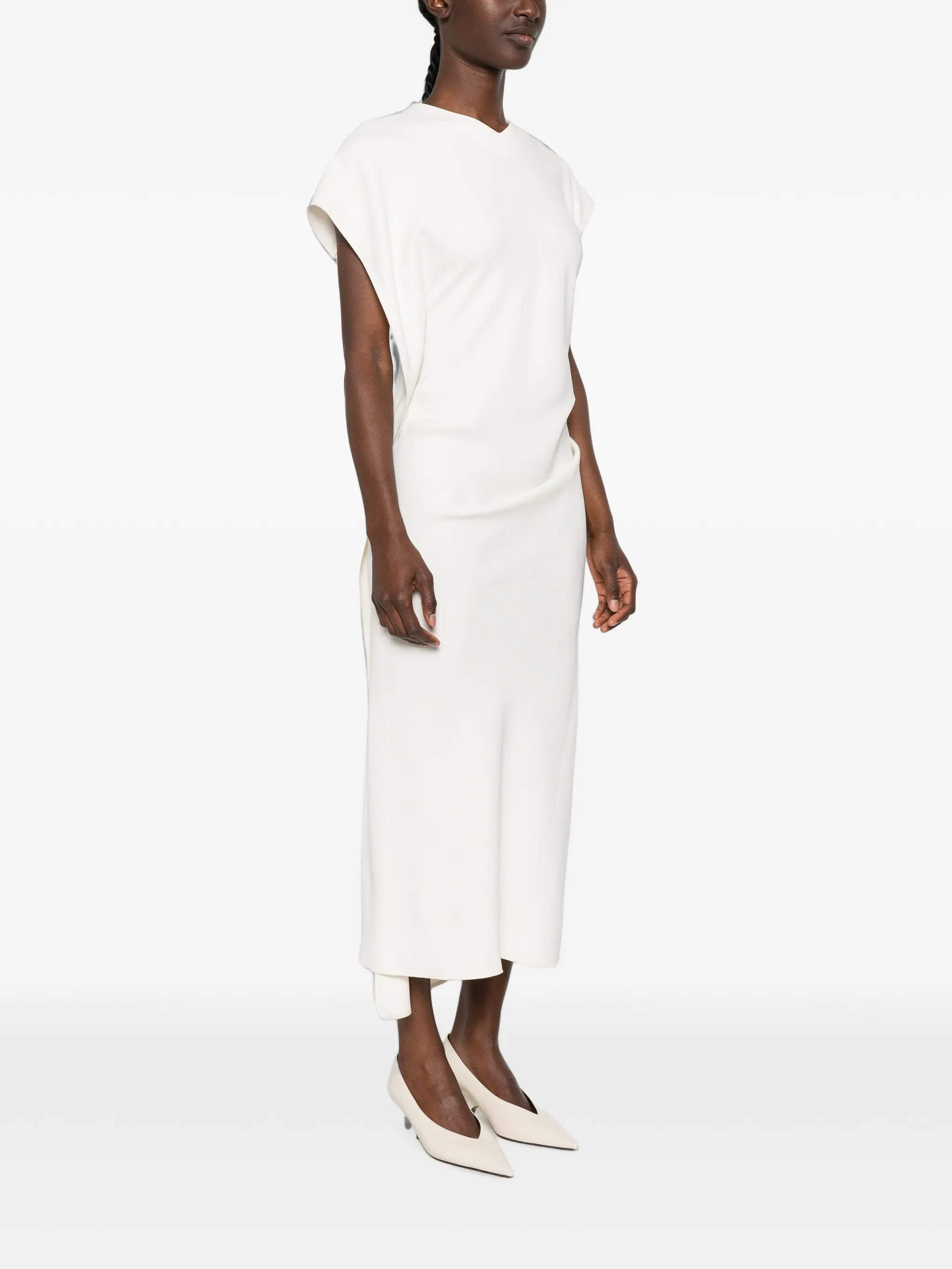 draped asymmetric dress