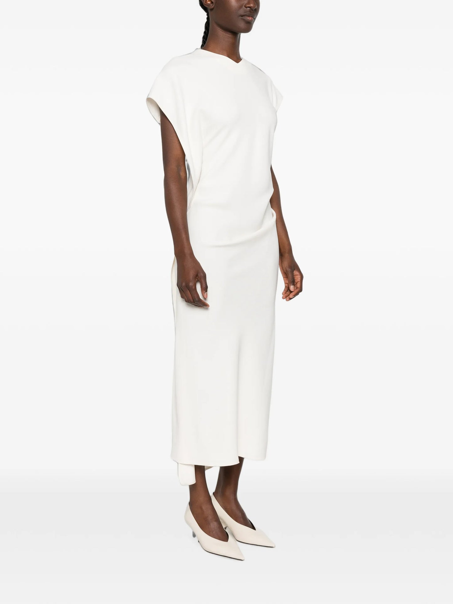 draped asymmetric dress