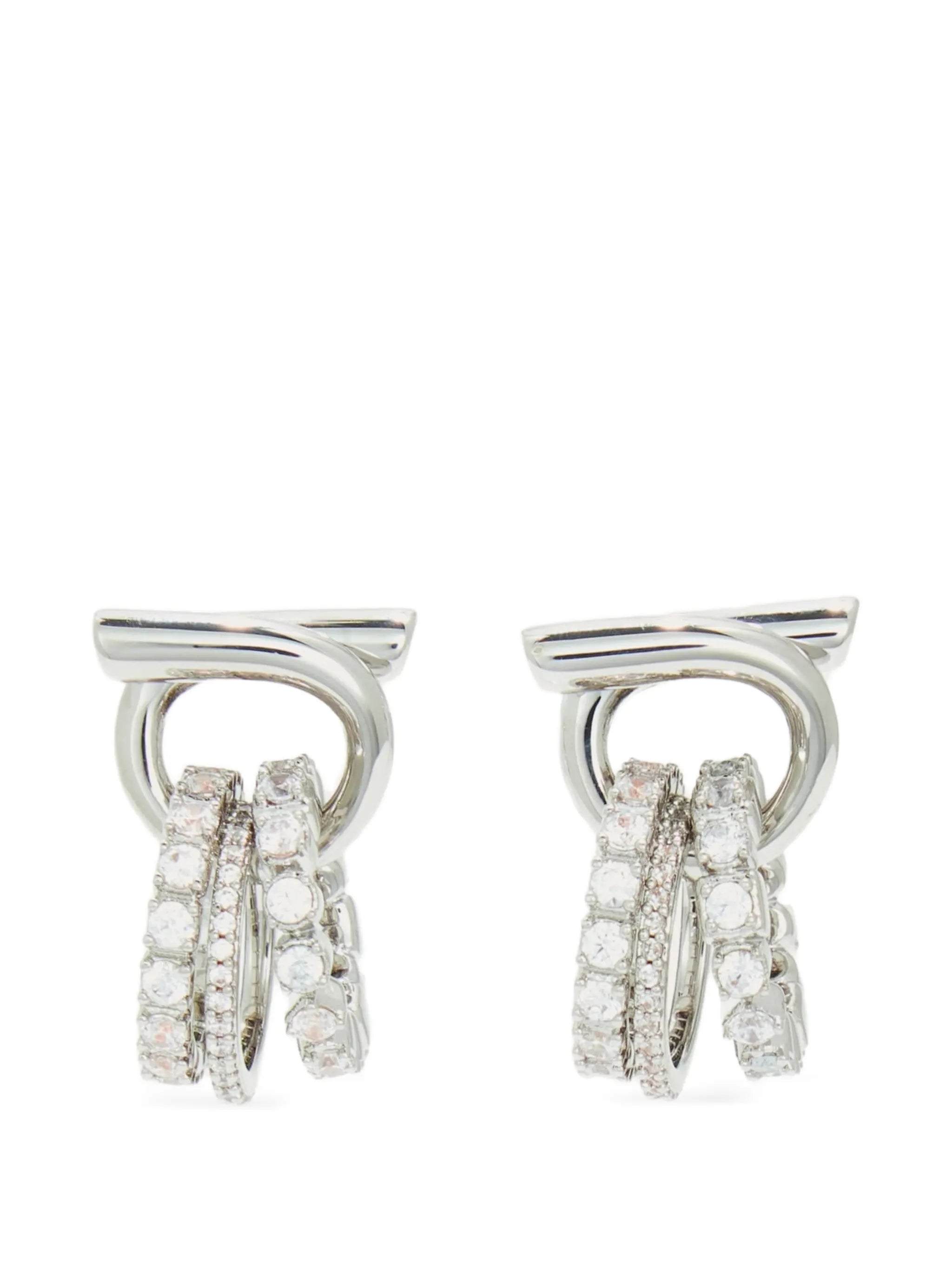 Gancini crystal-embellished earrings