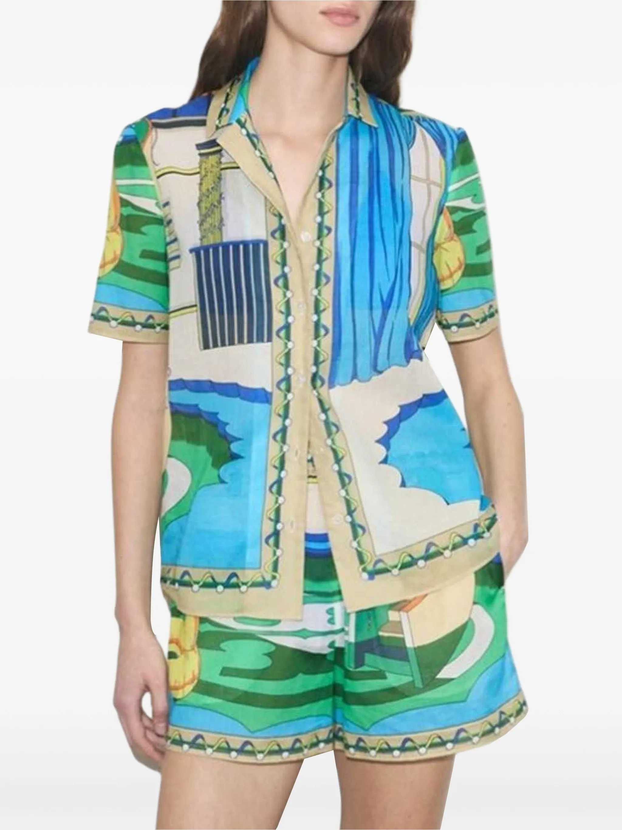 printed camp shirt