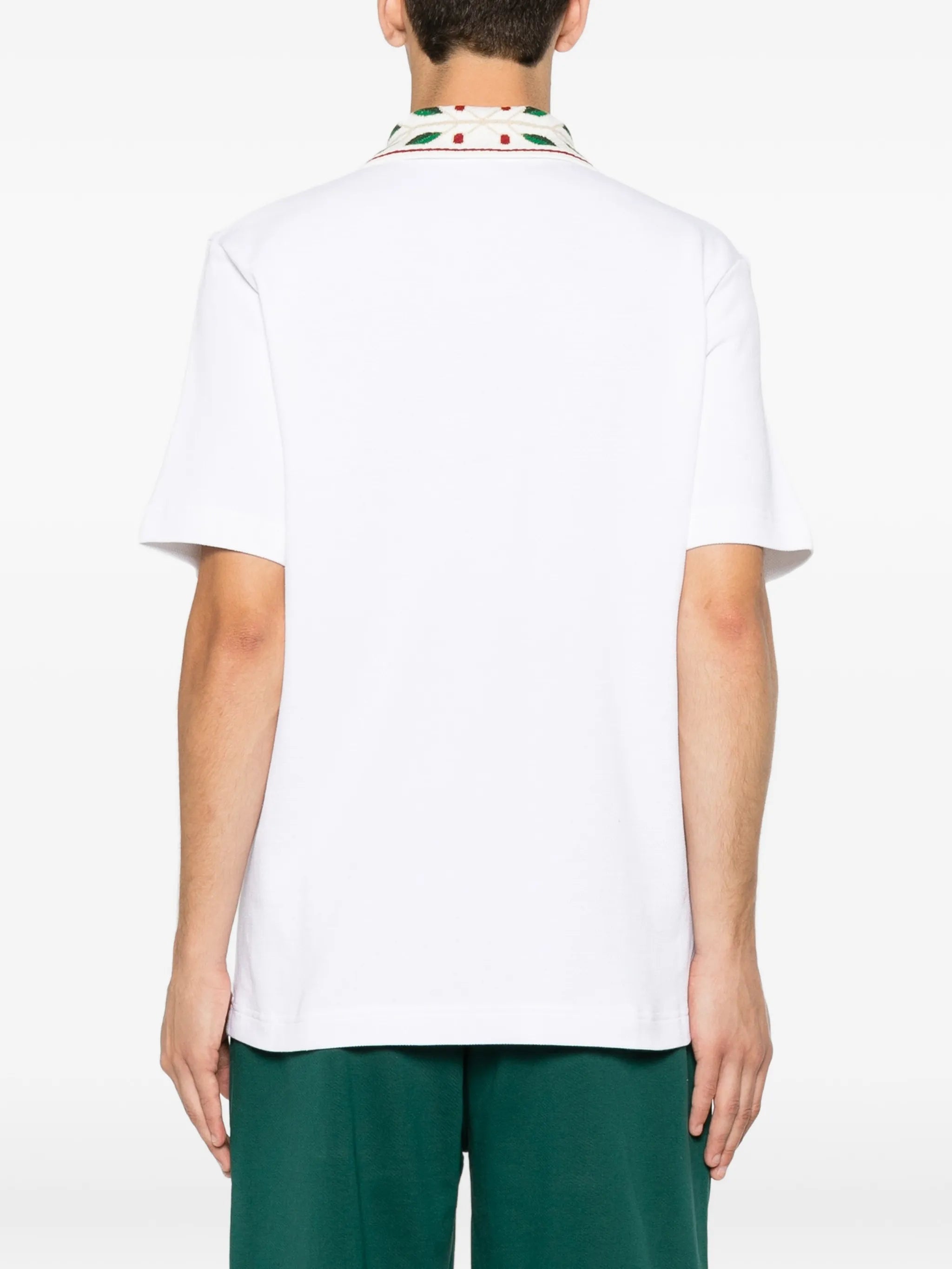 logo-embroidered polo shirt