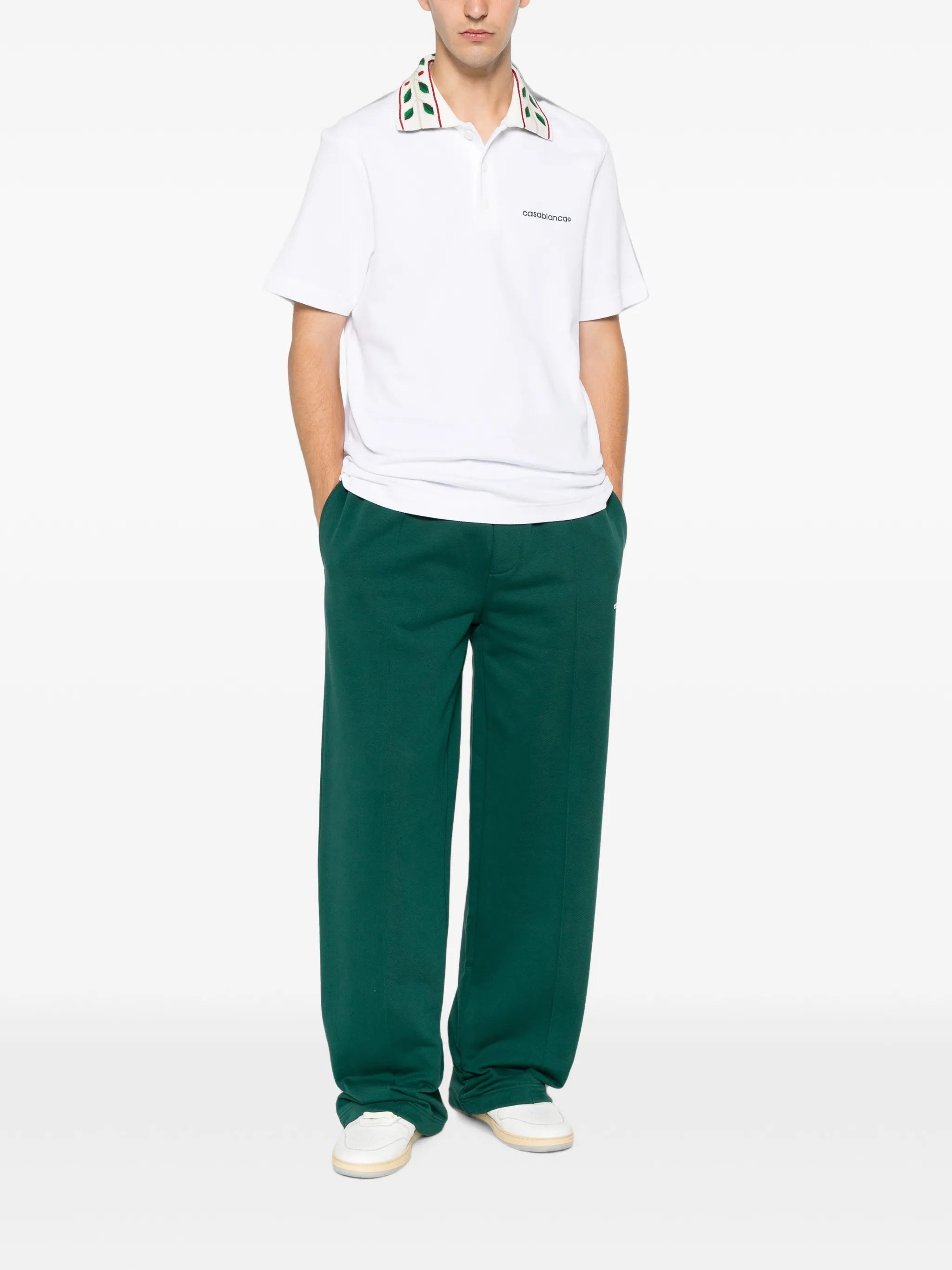 logo-embroidered polo shirt