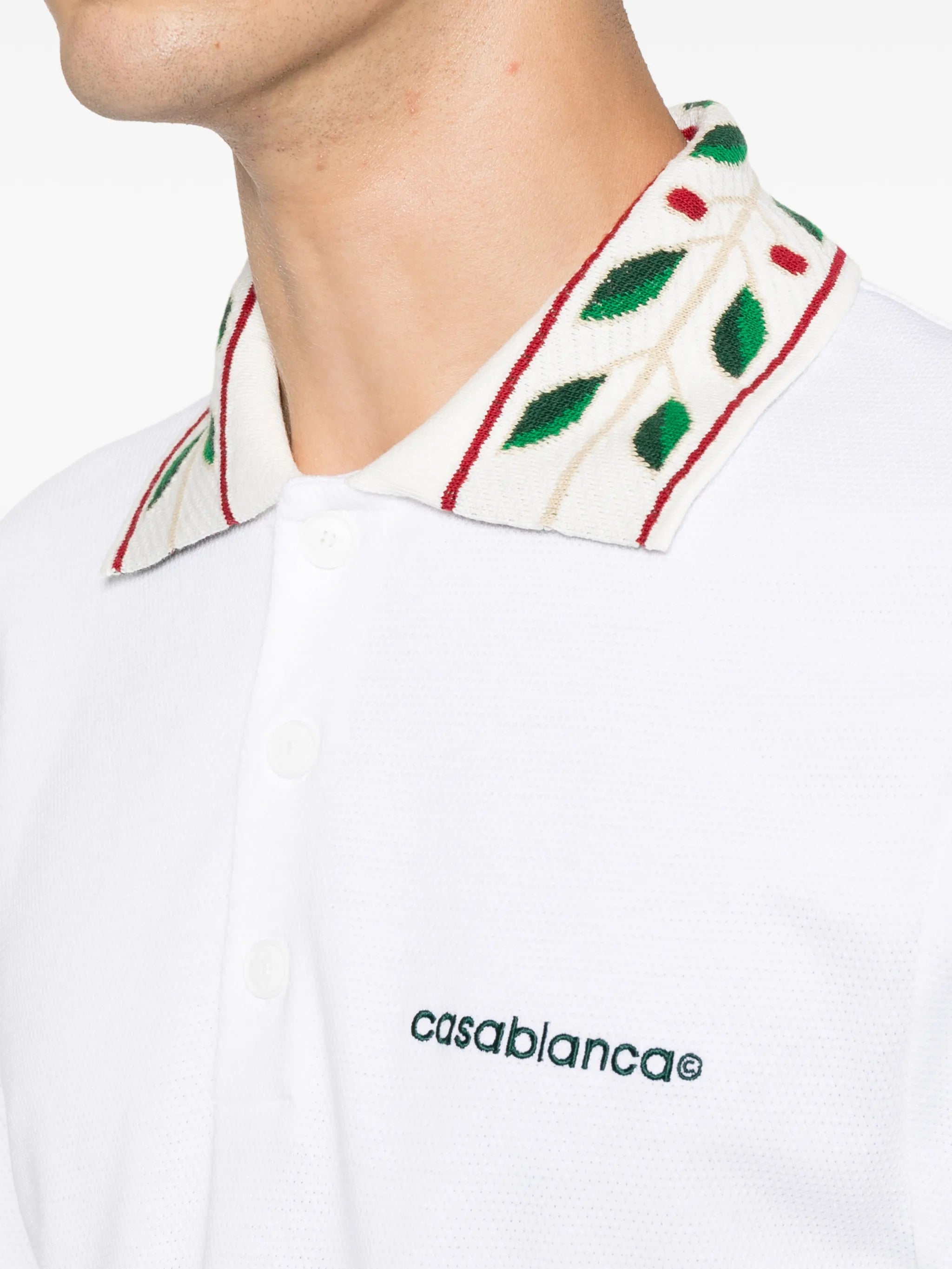 logo-embroidered polo shirt