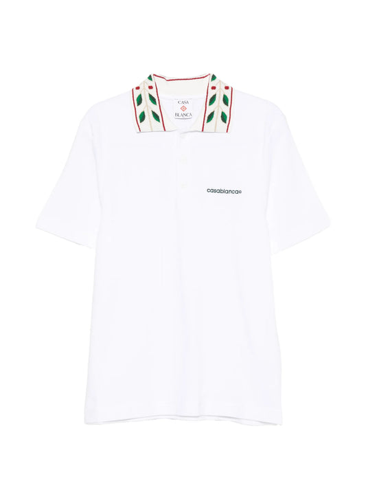 logo-embroidered polo shirt