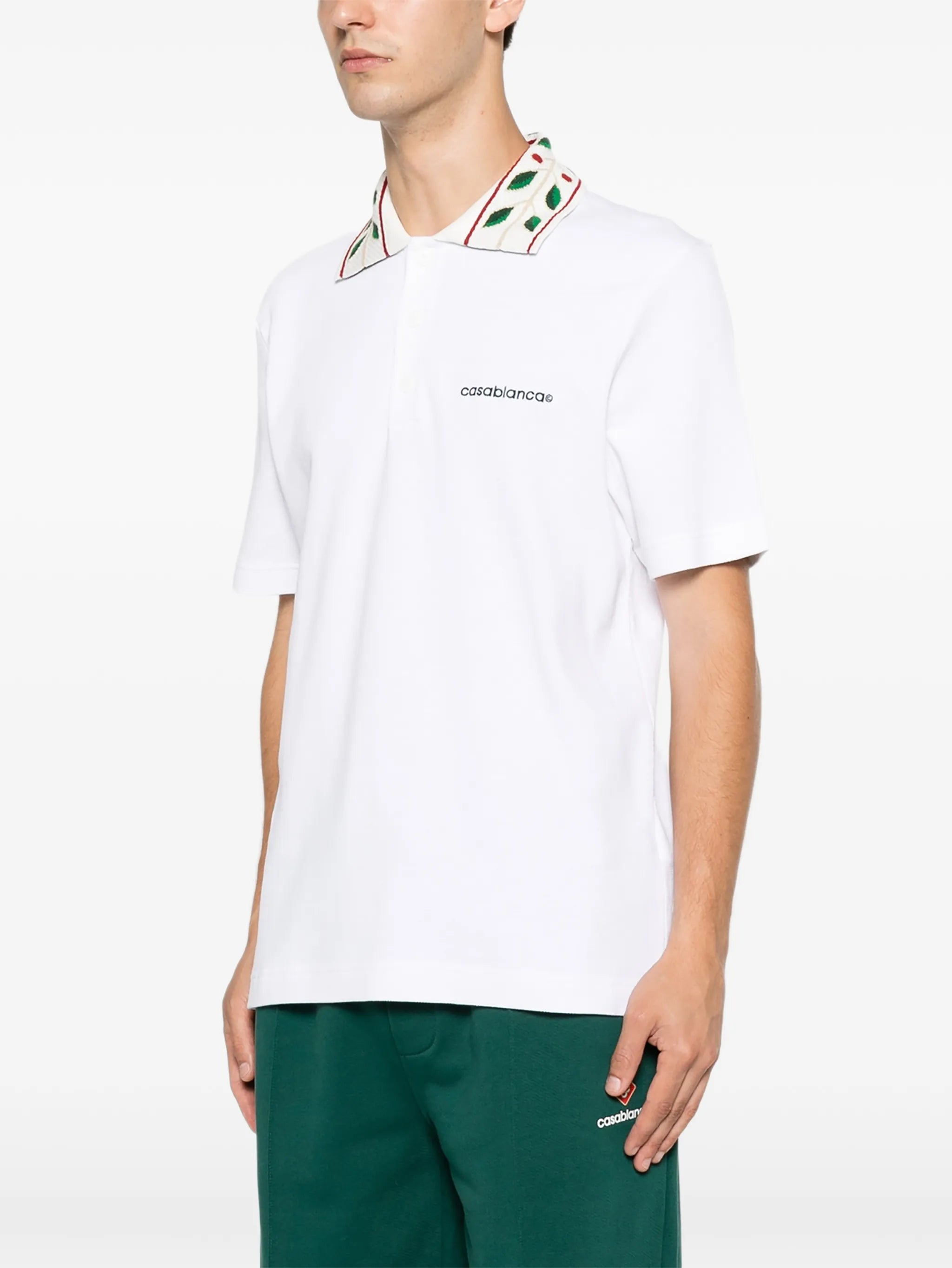 logo-embroidered polo shirt
