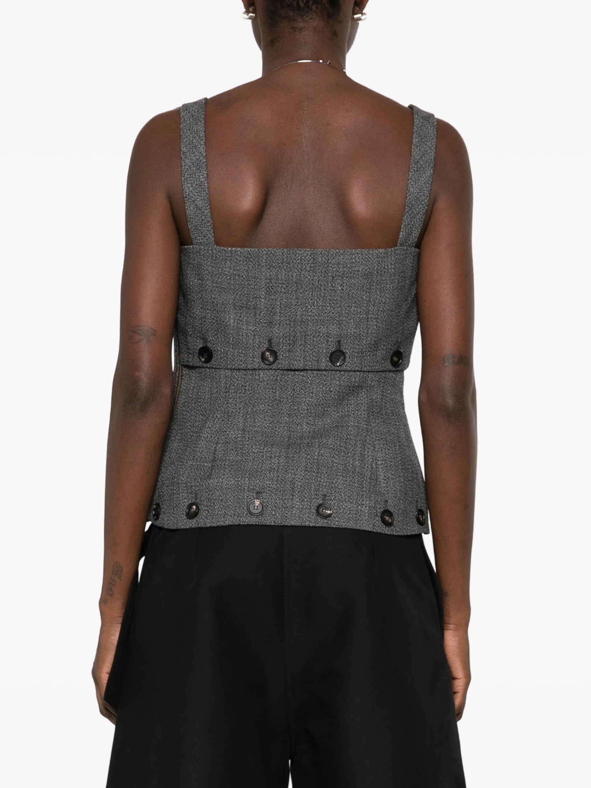 mouliné button-up top