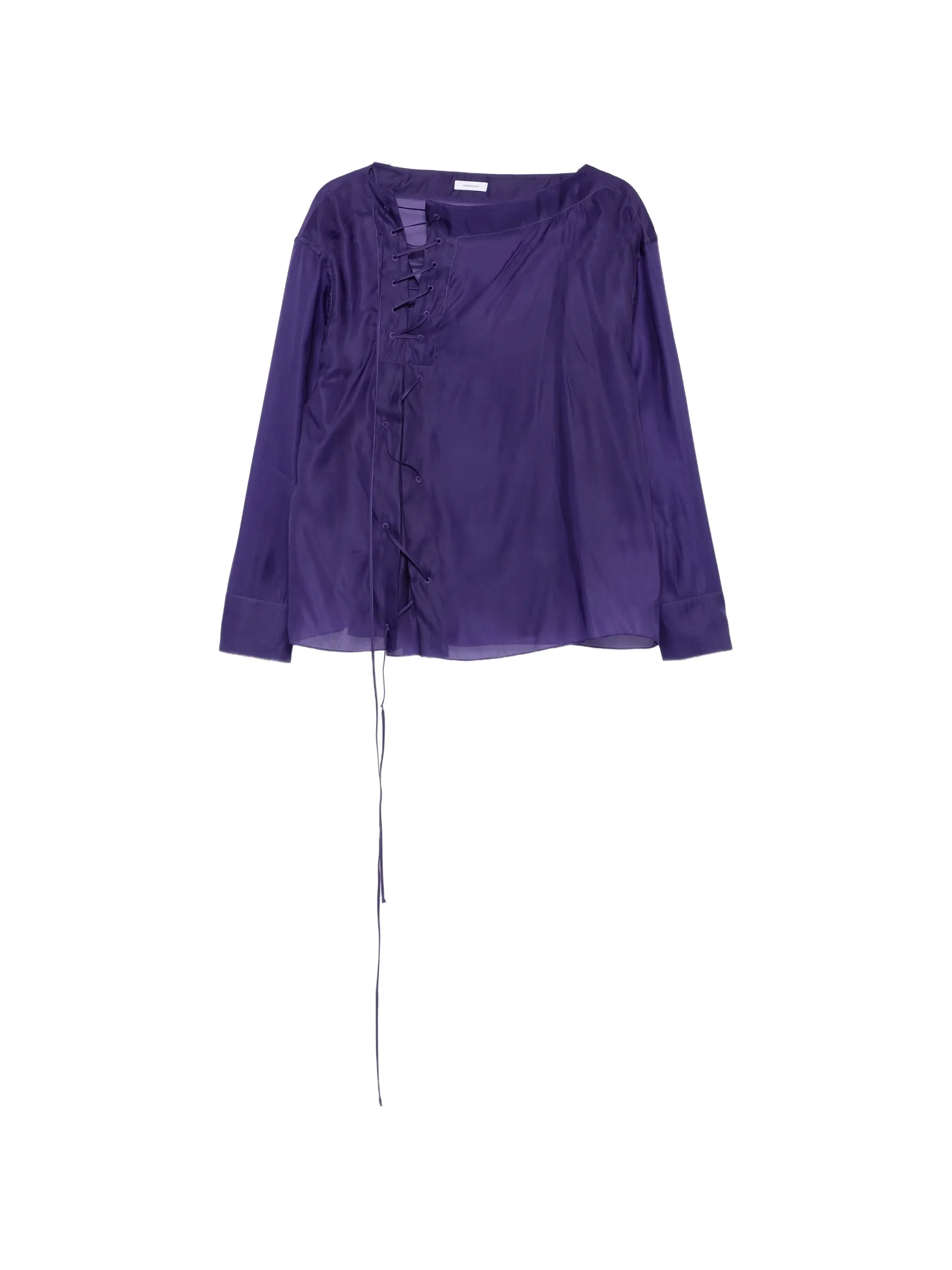 organza blouse with string tie detail