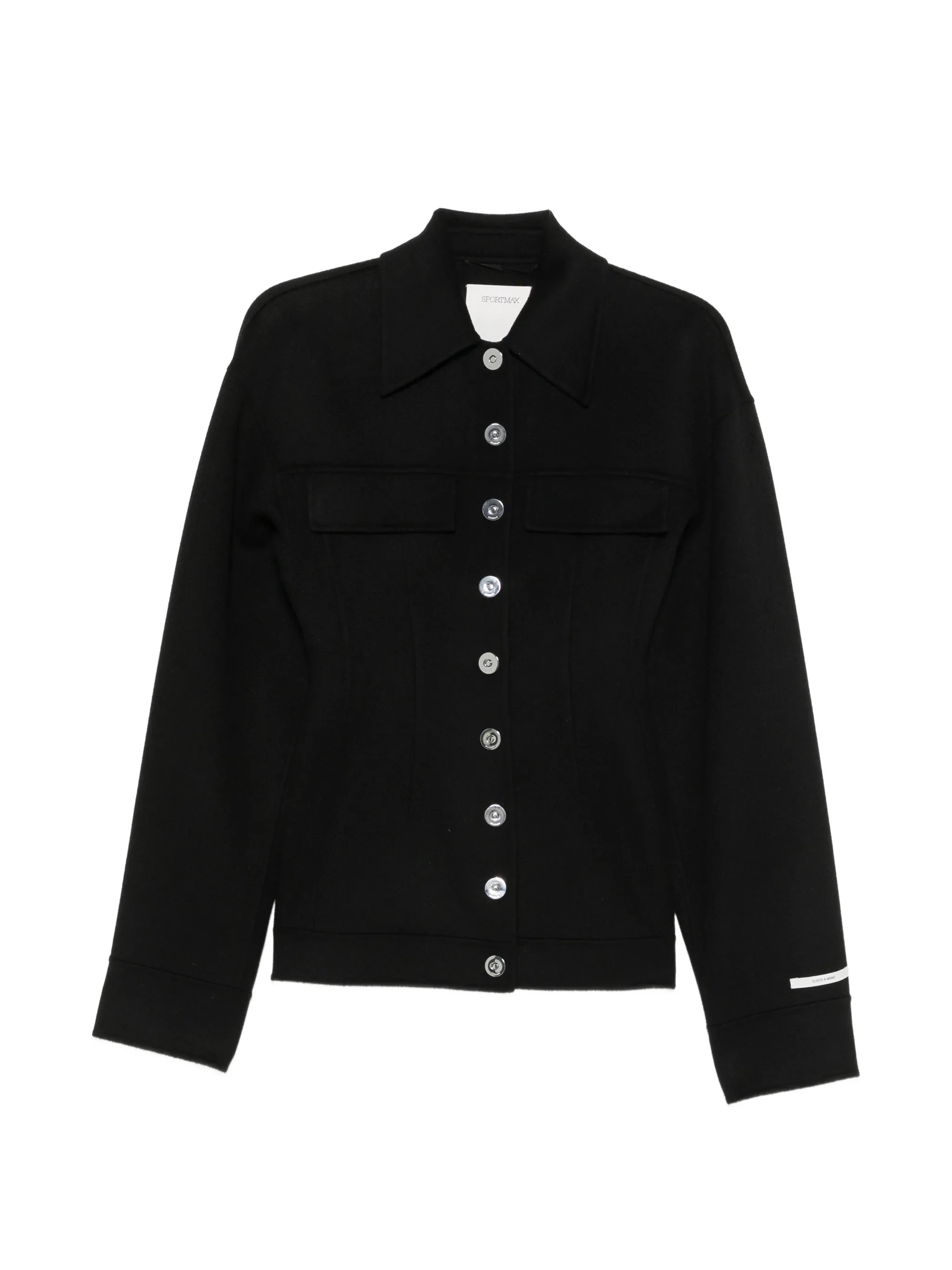 panelled button-down jacket