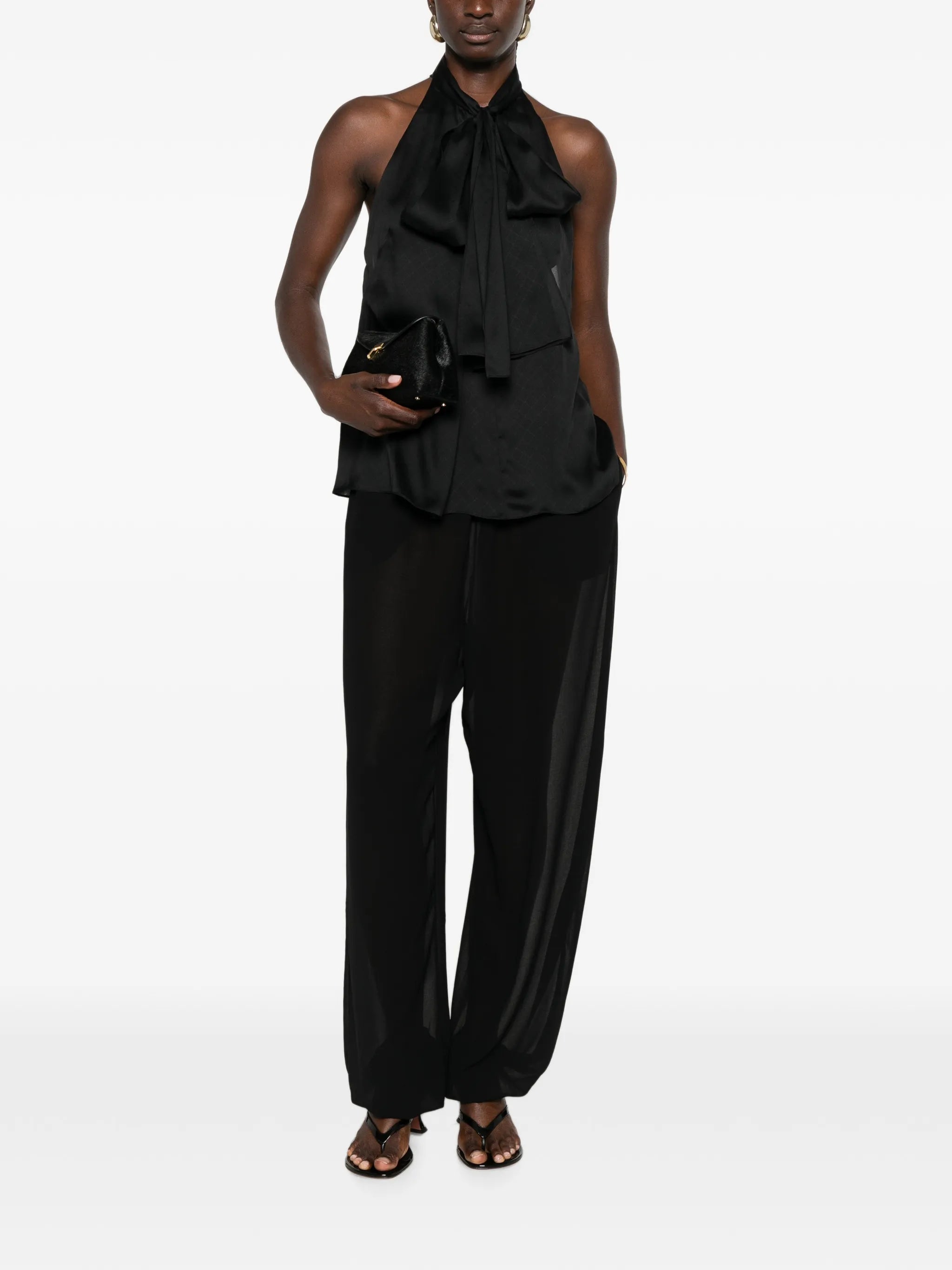 patterned halterneck top