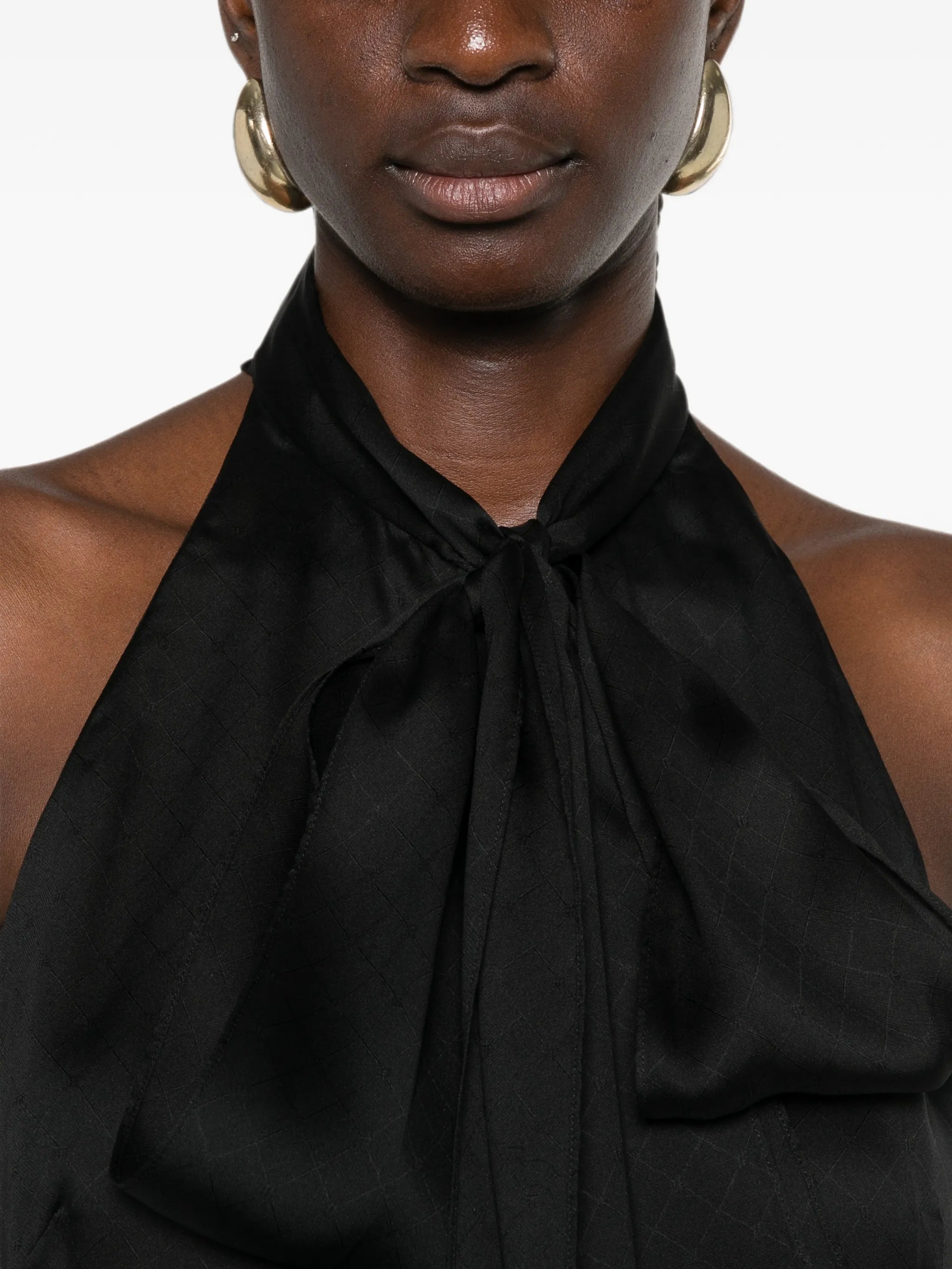 patterned halterneck top