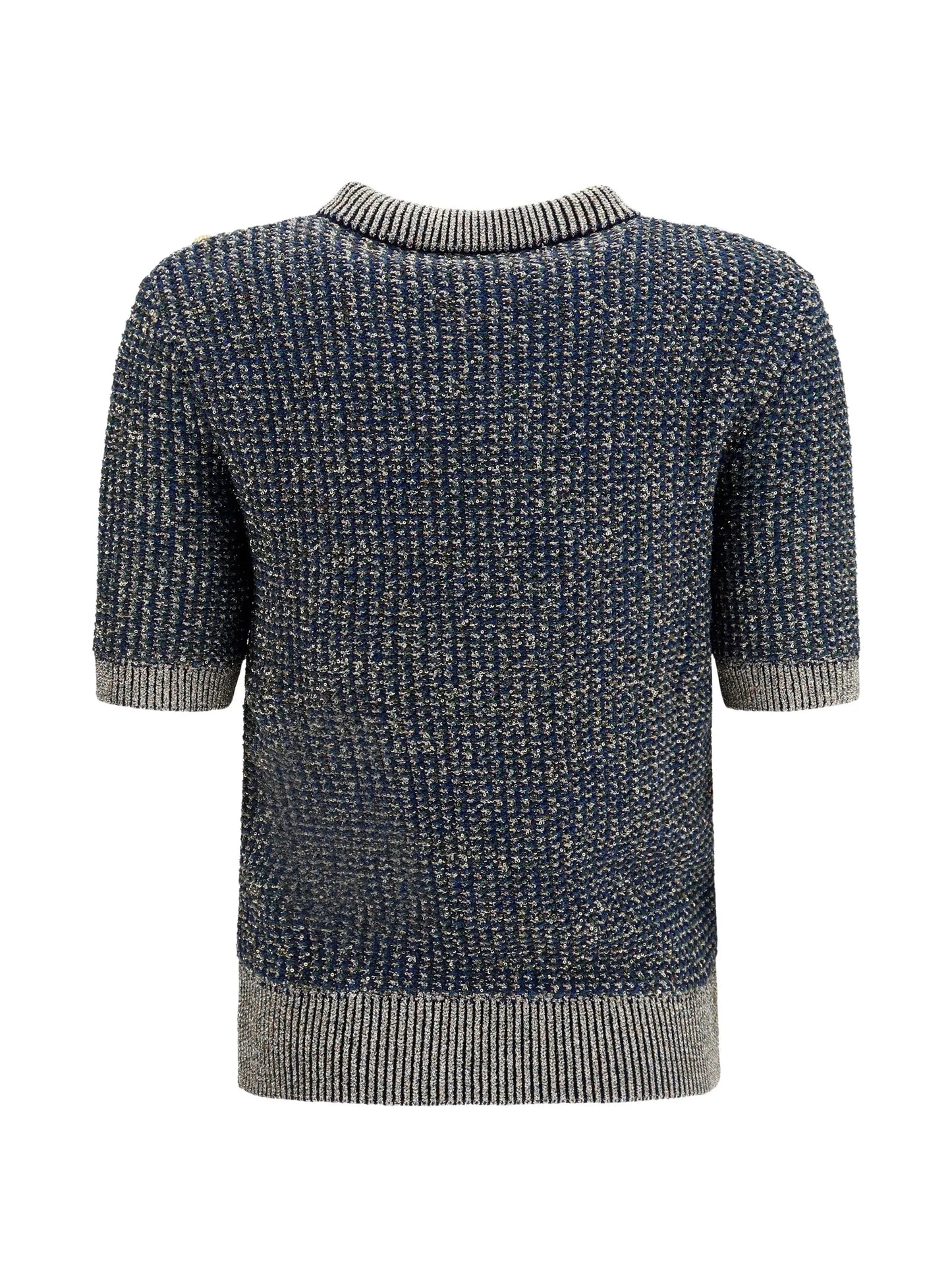 sequin-embellished button-detail sweater