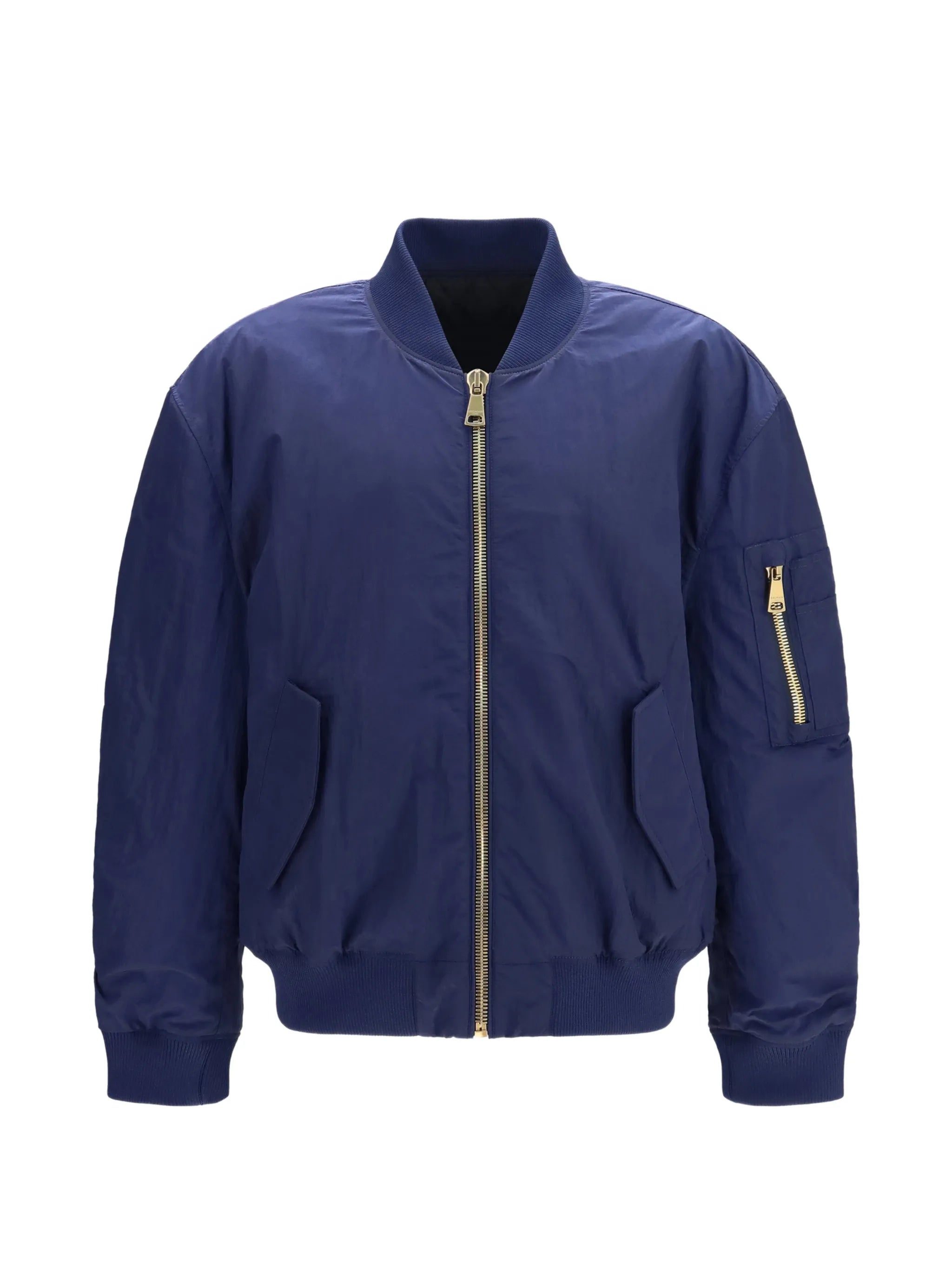 logo-embroidered bomber jacket