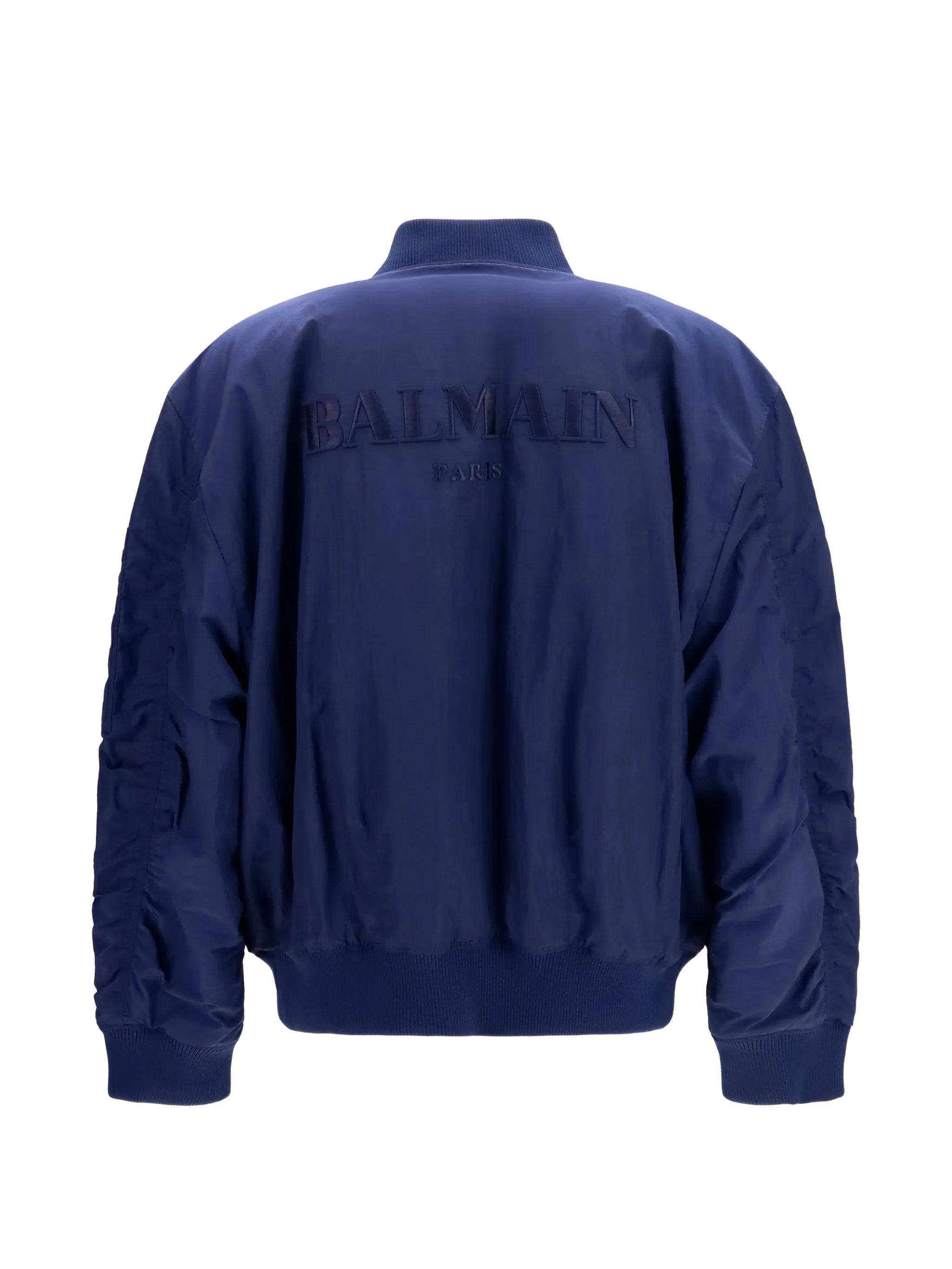 logo-embroidered bomber jacket