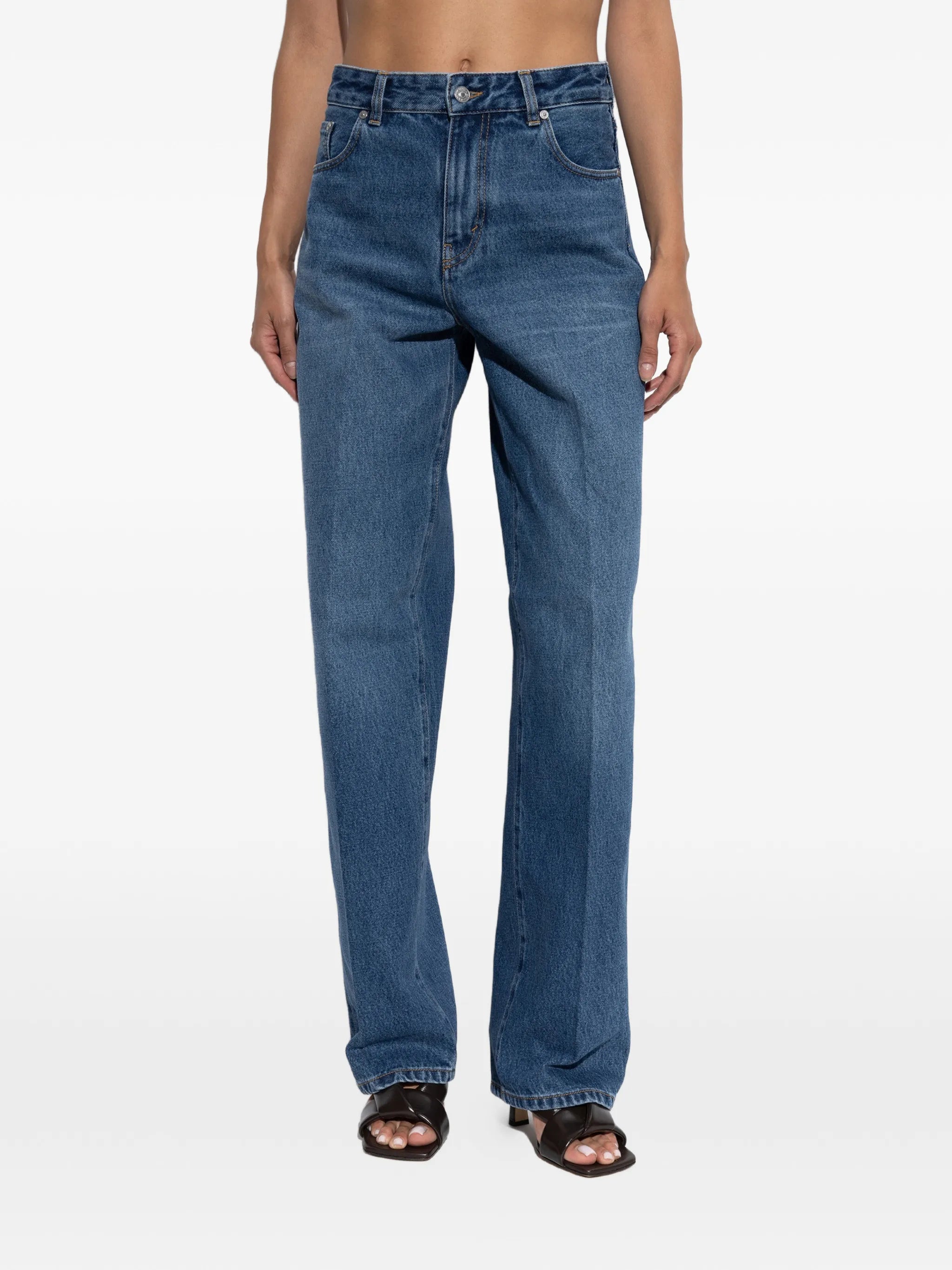 pressed-crease jeans