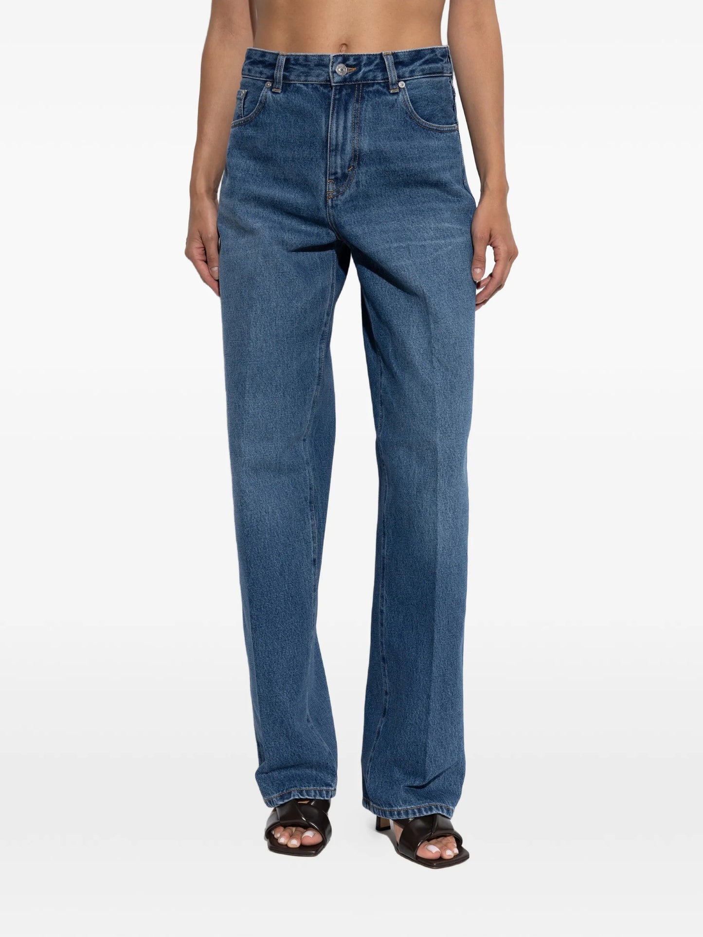 pressed-crease jeans