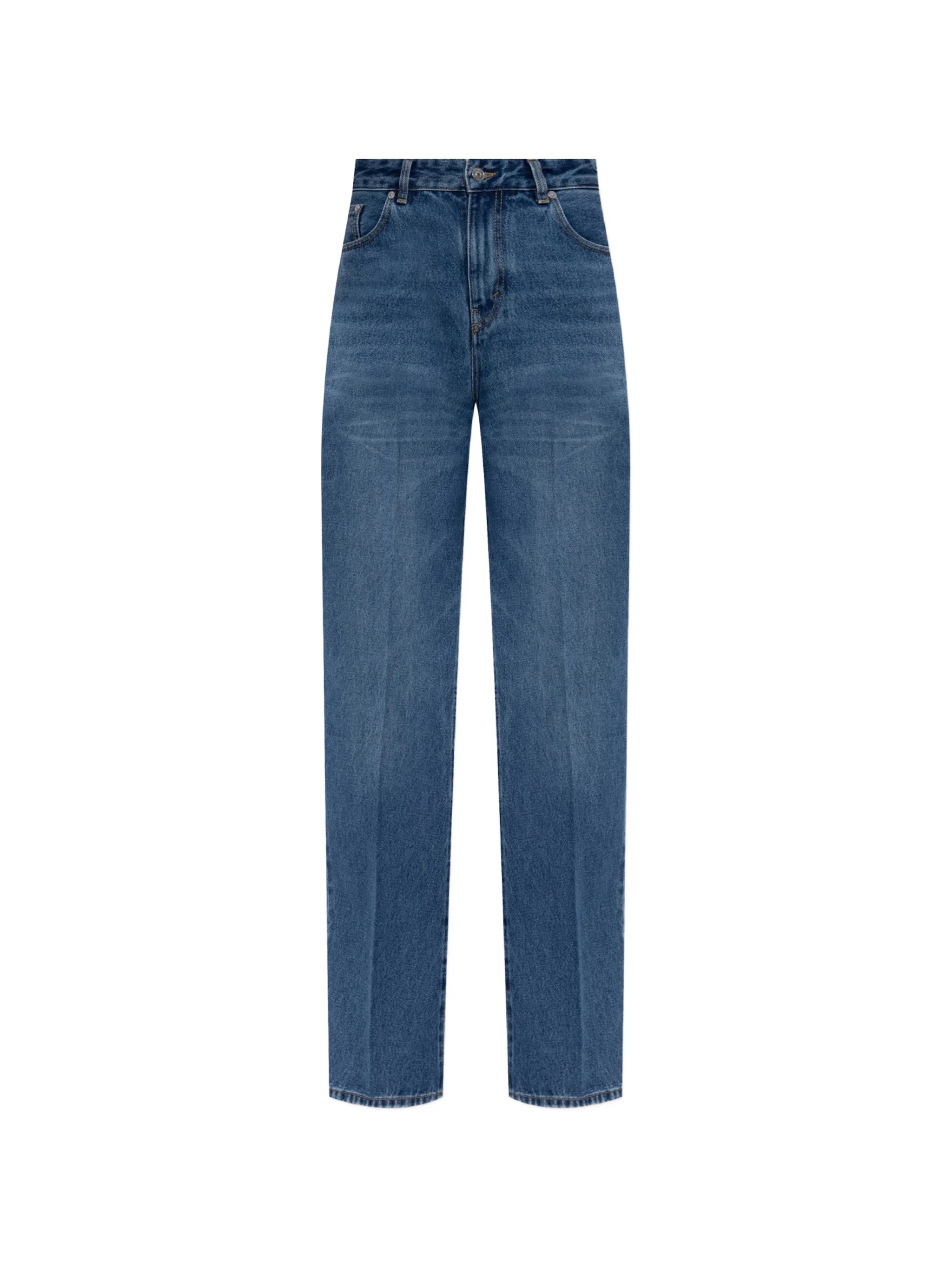 pressed-crease jeans