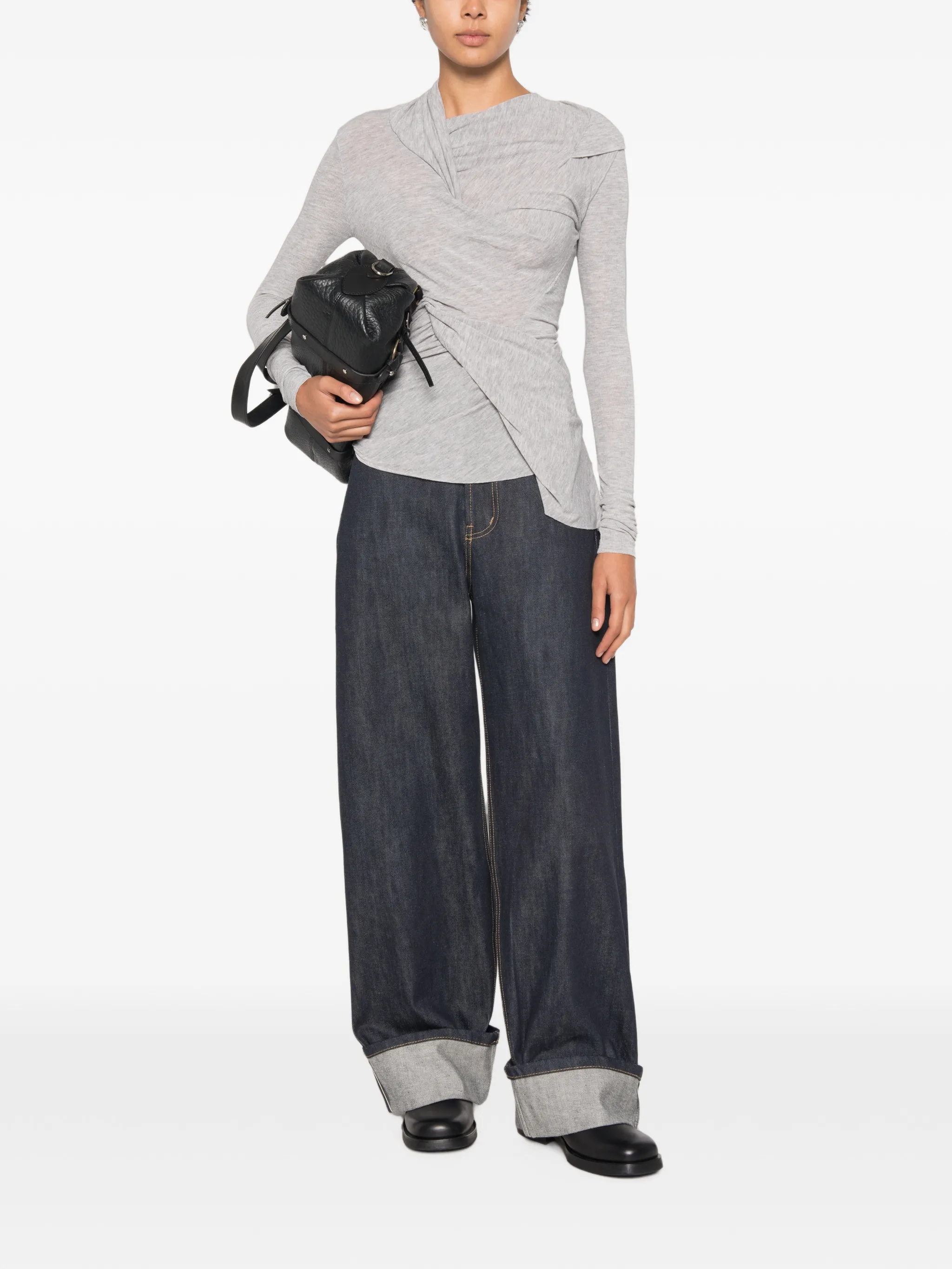 Folgore asymmetric draped top