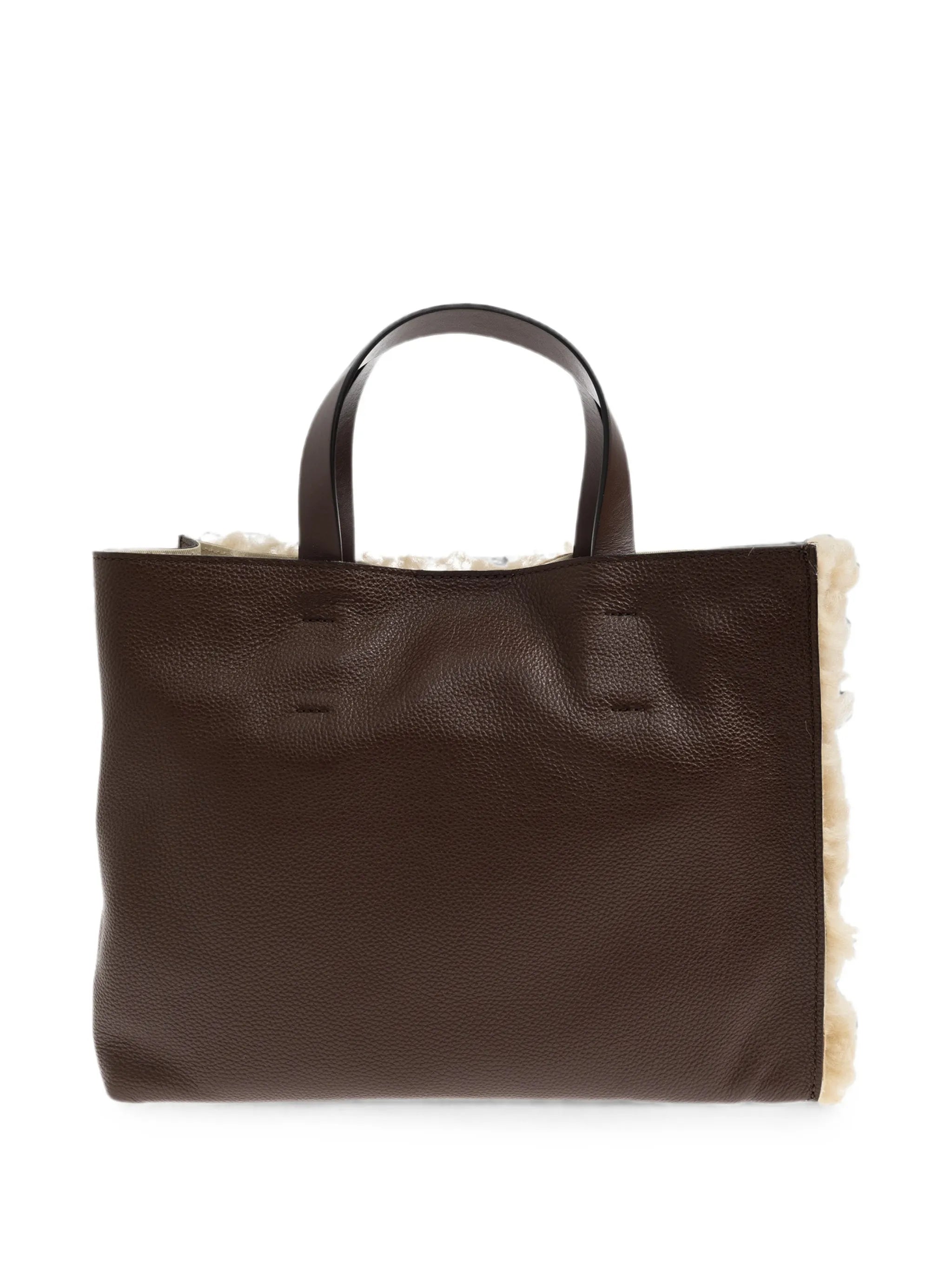 Museo Soft East/West lamb fur tote bag